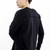 Bluza black zipper oversize