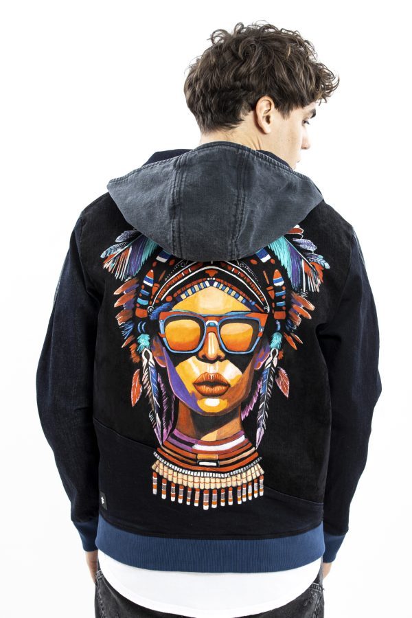 Indian Girl denim custom jacket