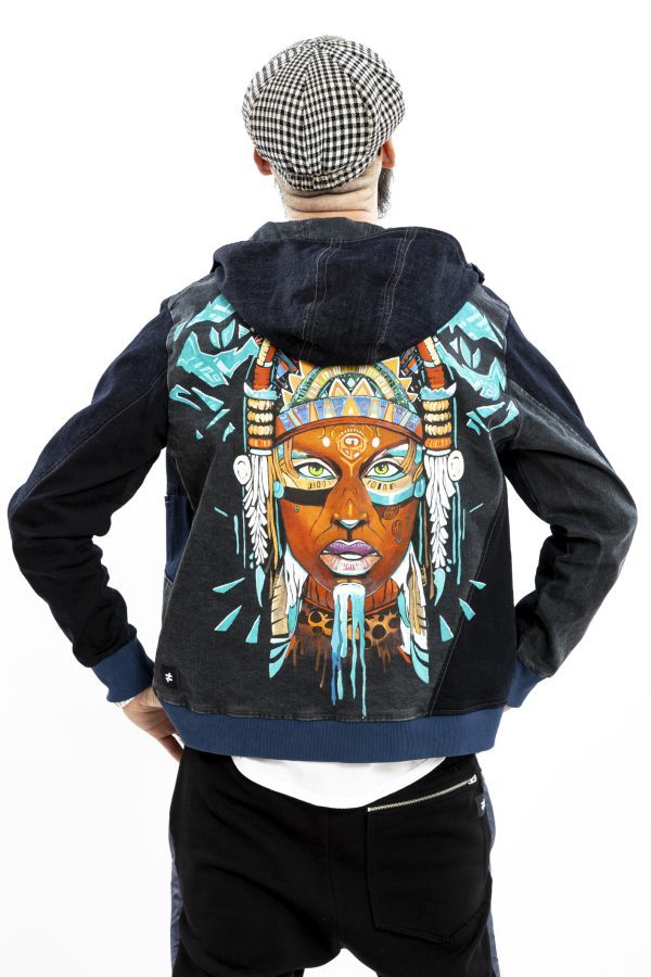Native Indian denim custom jacket