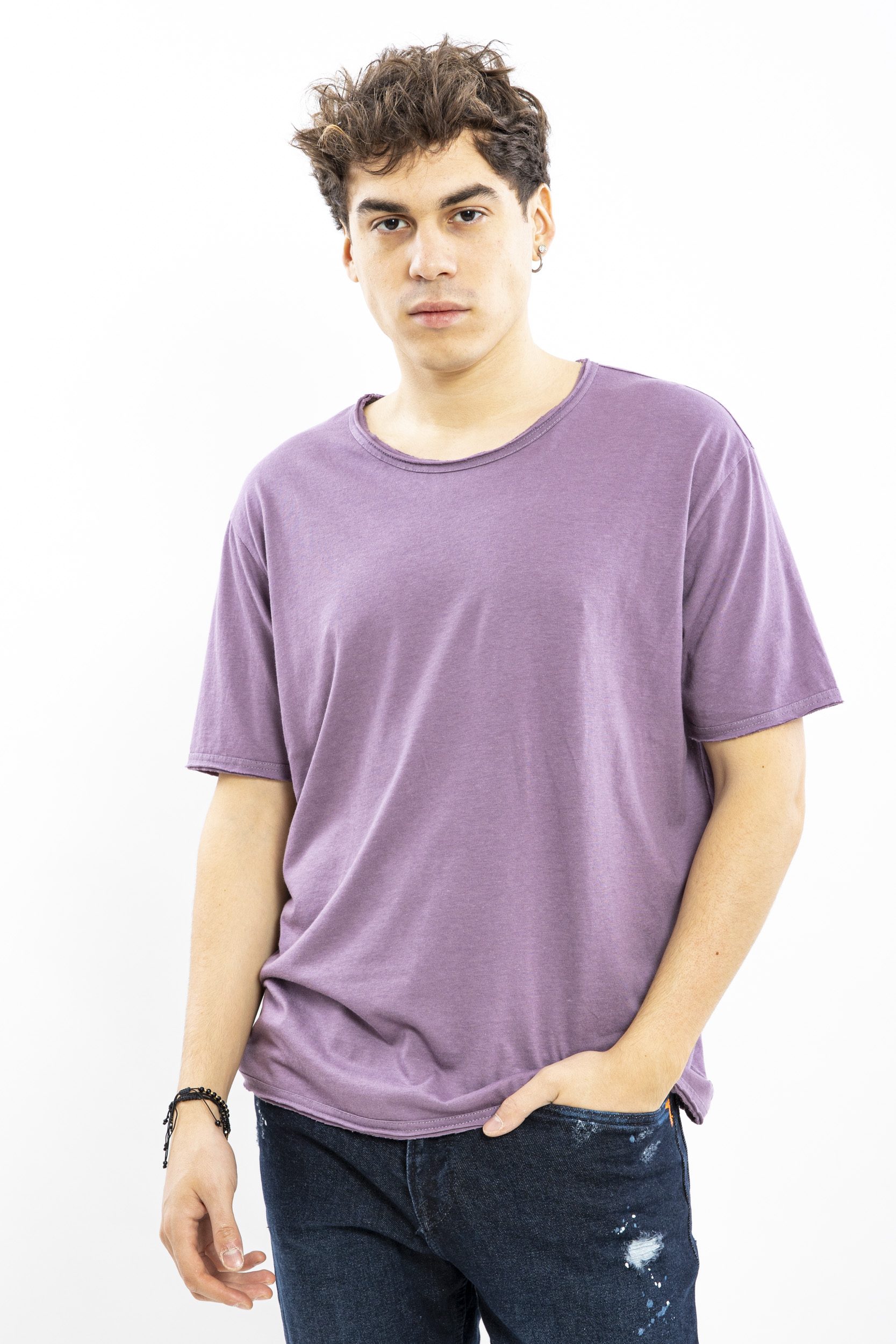 Tricou purple basic cotton