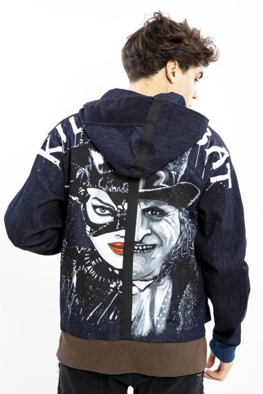 Pantaloni black baggy zipper