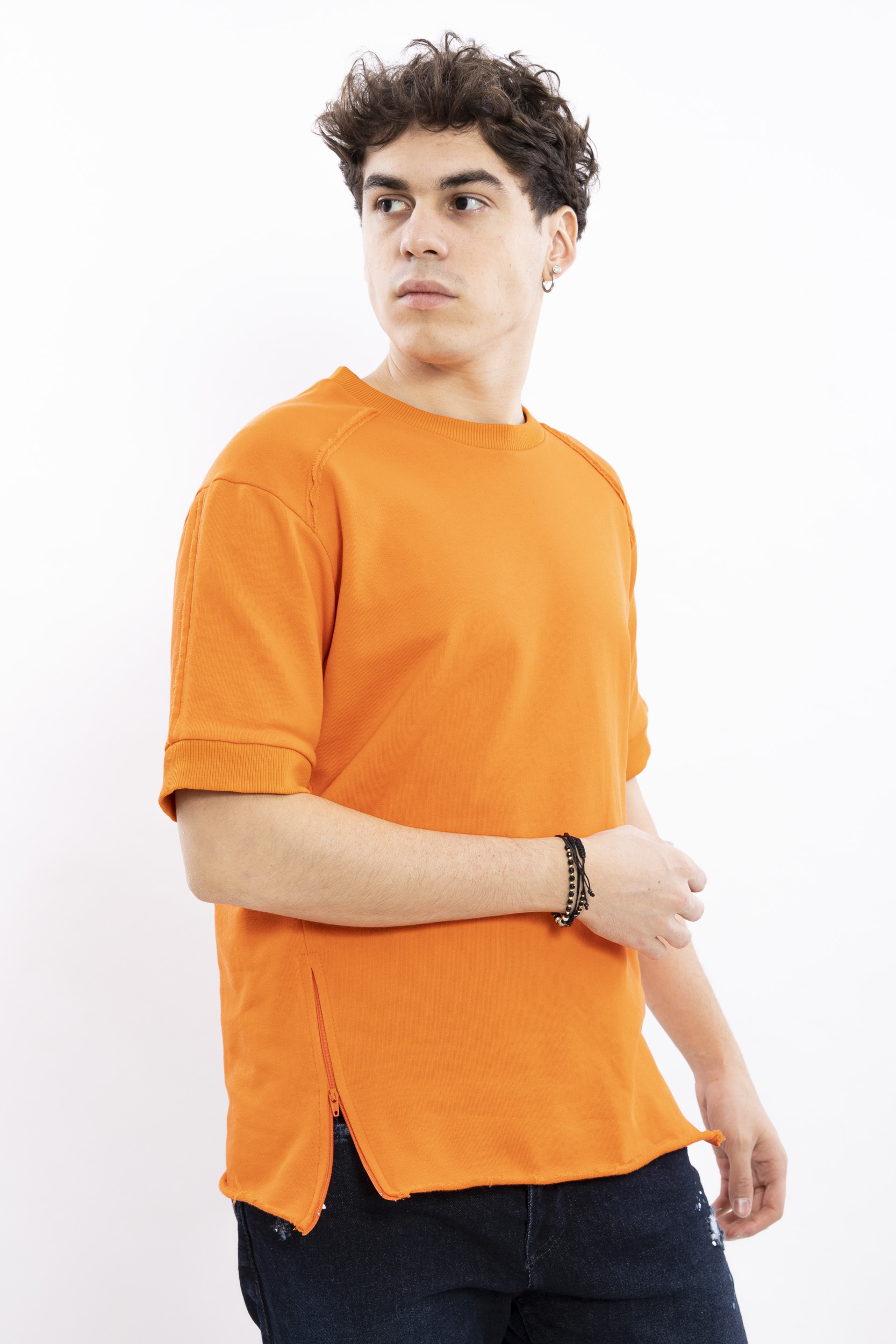 Tricou electric orange oversize