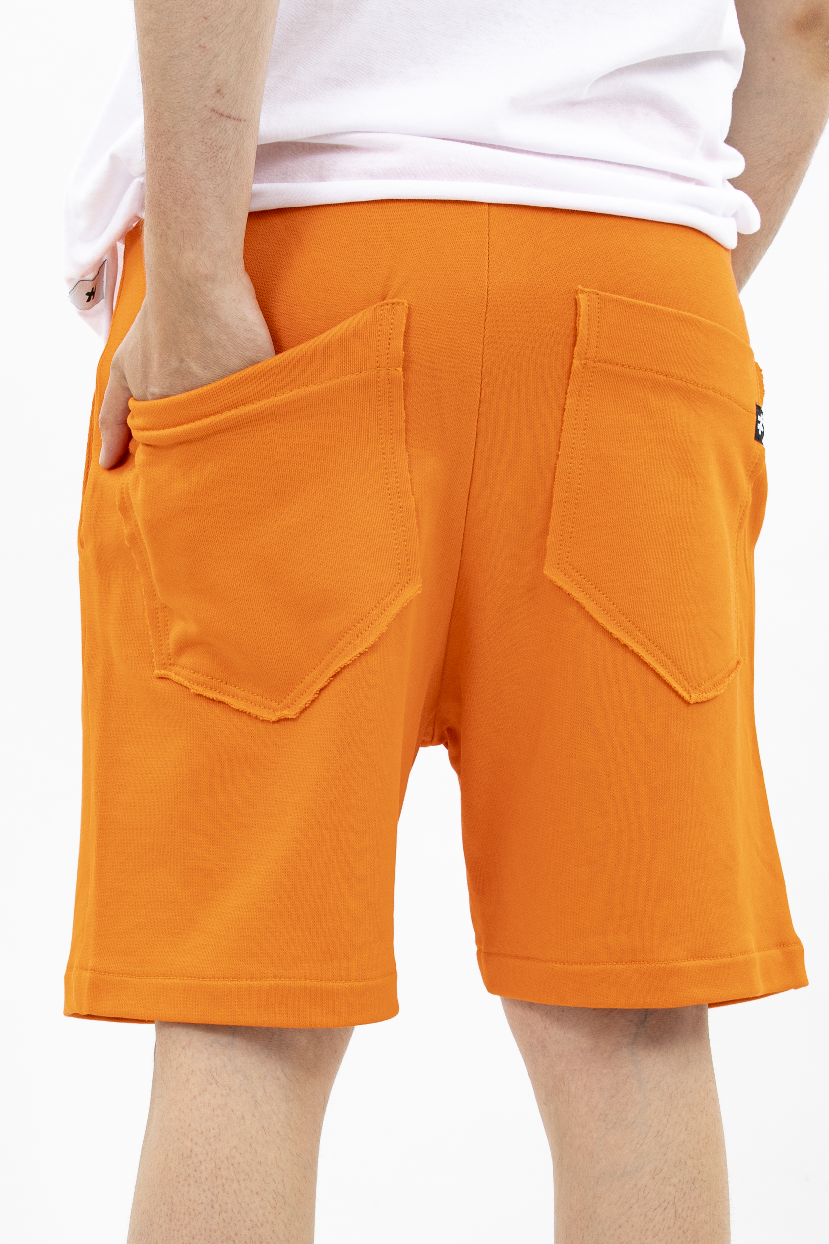 Pantaloni short orange cotton