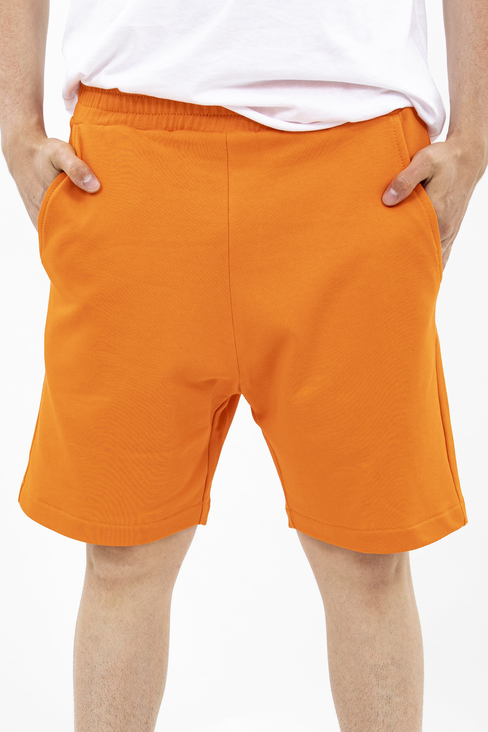 Pantaloni short orange cotton