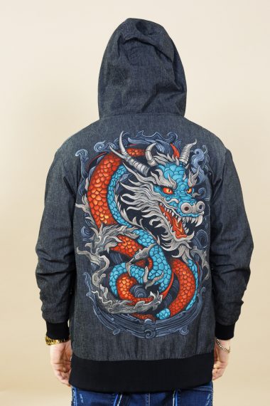 Bluza neagra oversize black zipper