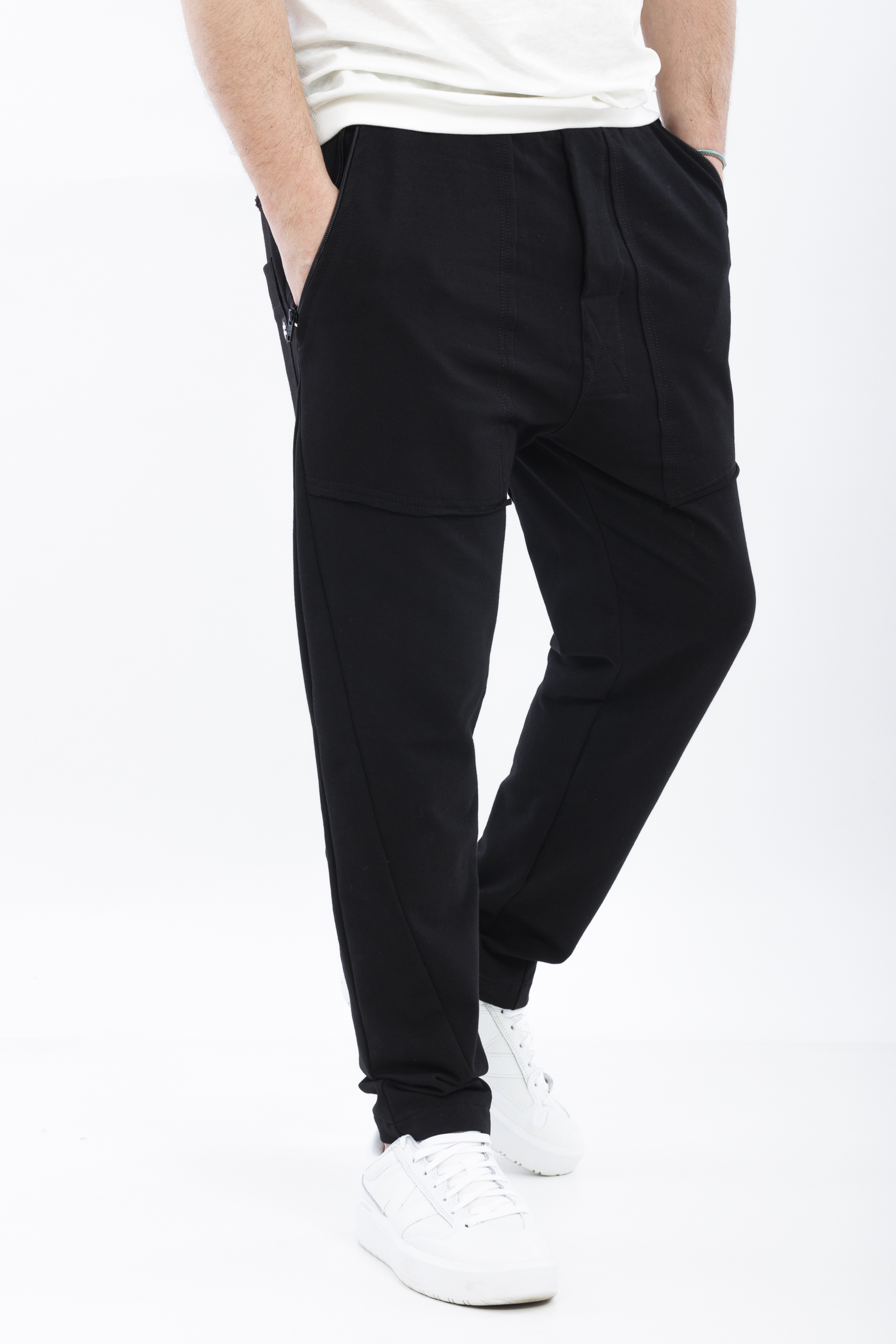 Pantaloni black oversized pockets