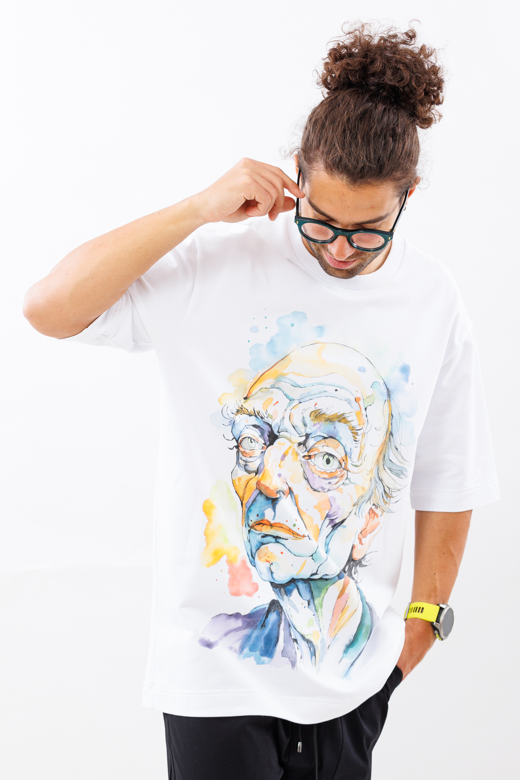 Tricou alb oversize Expressive Edge Tricou alb oversize Expressive Edge