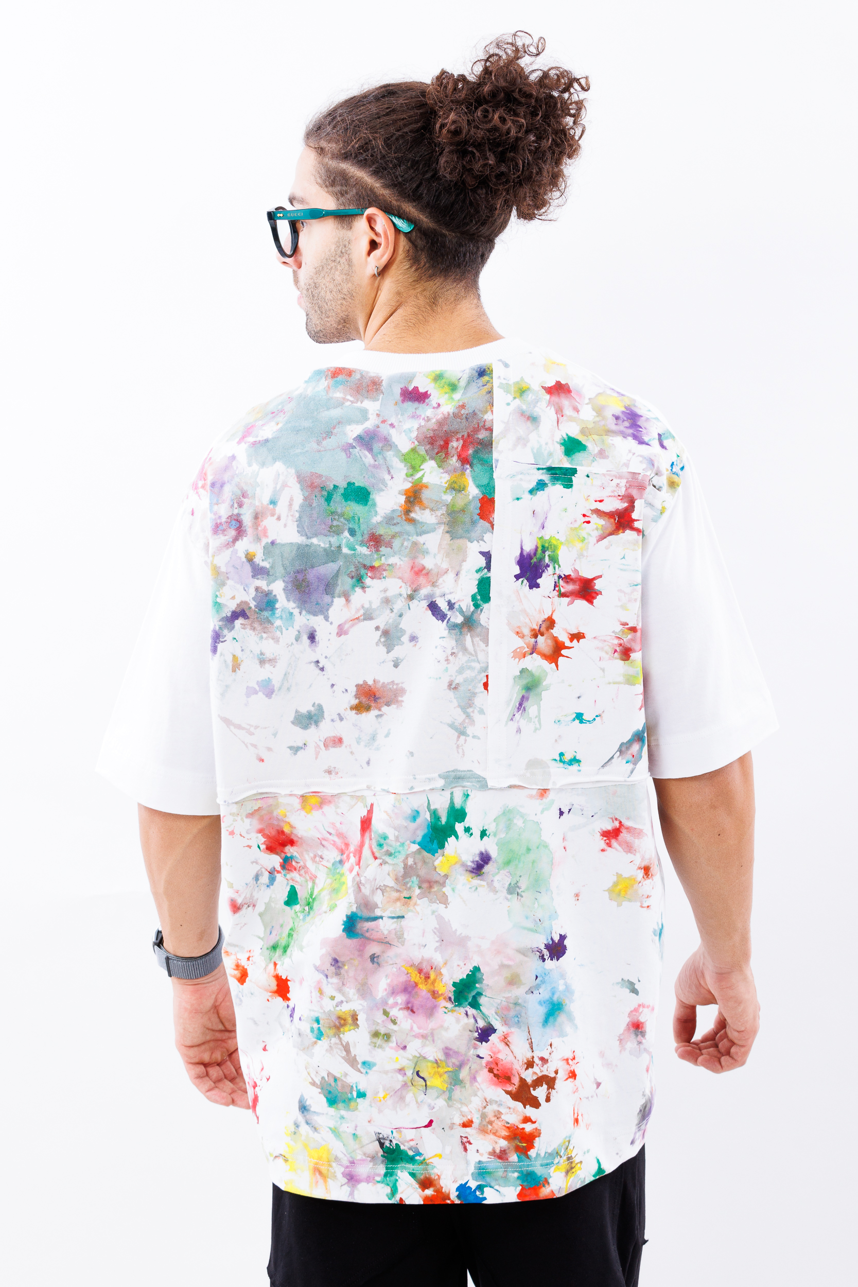 Tricou alb oversize Artistry Unleashed