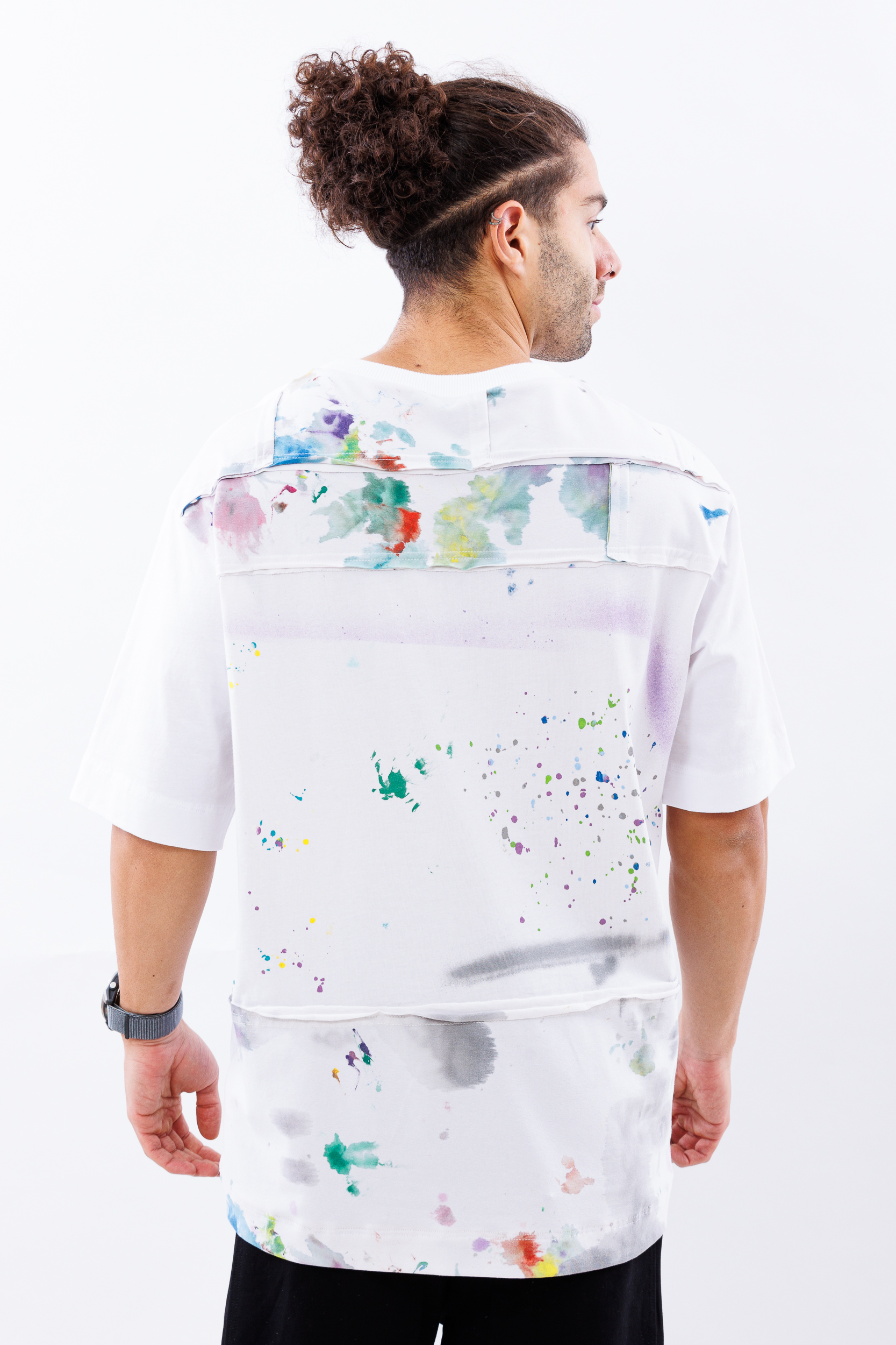 Tricou alb oversize Fusion Chromatic