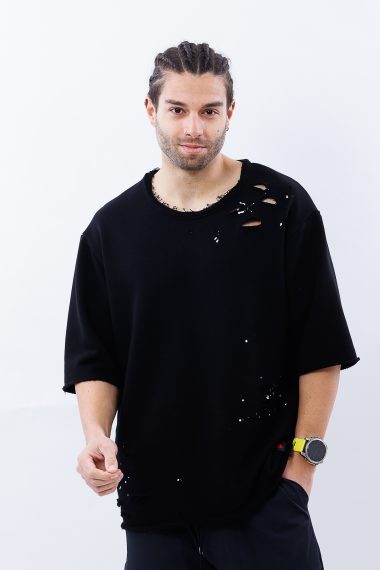 Tricou negru lejer Pure Black