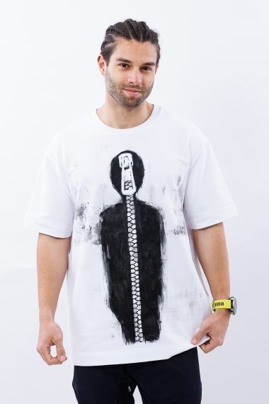 Tricou din bumbac oversize Absolute Black