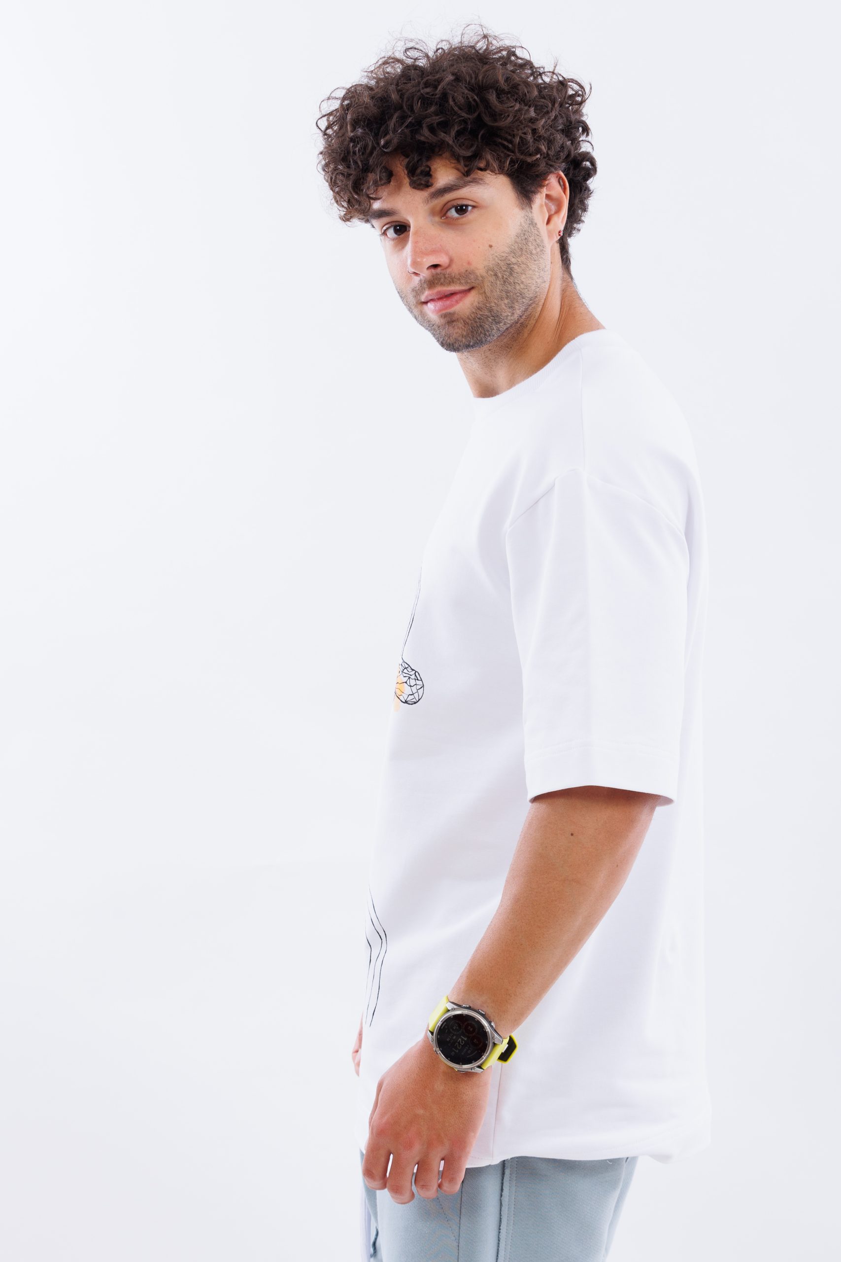 Tricou alb oversize INK & MUSTACHE Tricou alb oversize INK & MUSTACHE