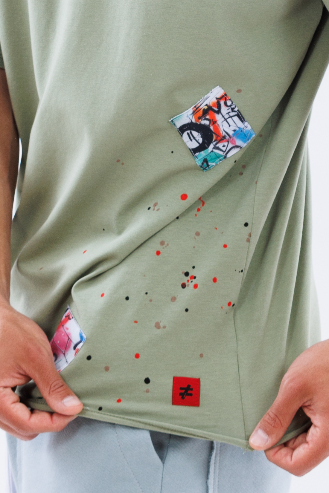 Tricou lejer din bumbac Color Clash Tricou lejer din bumbac Color Clash