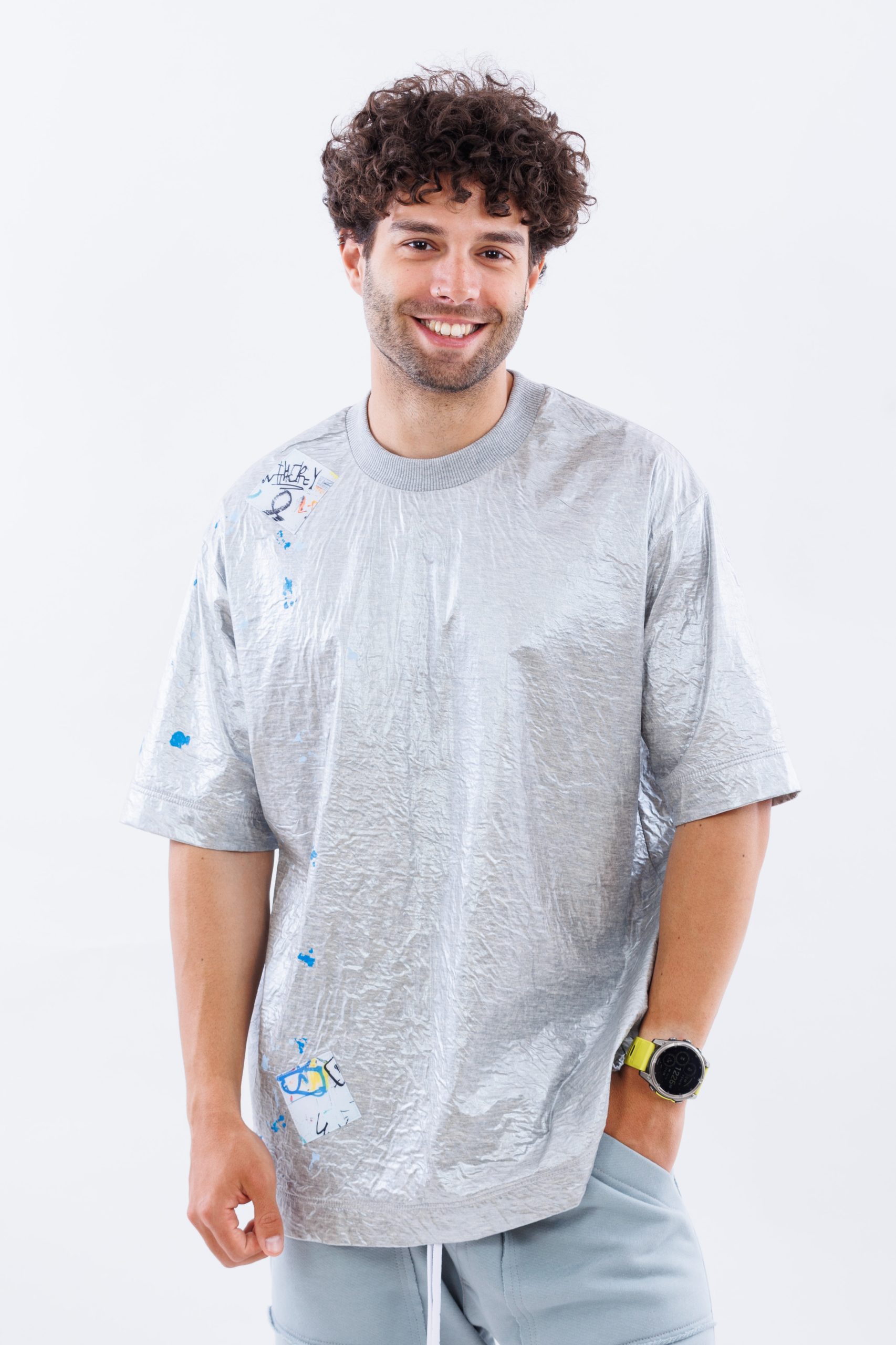 Tricou oversize Silver Splash