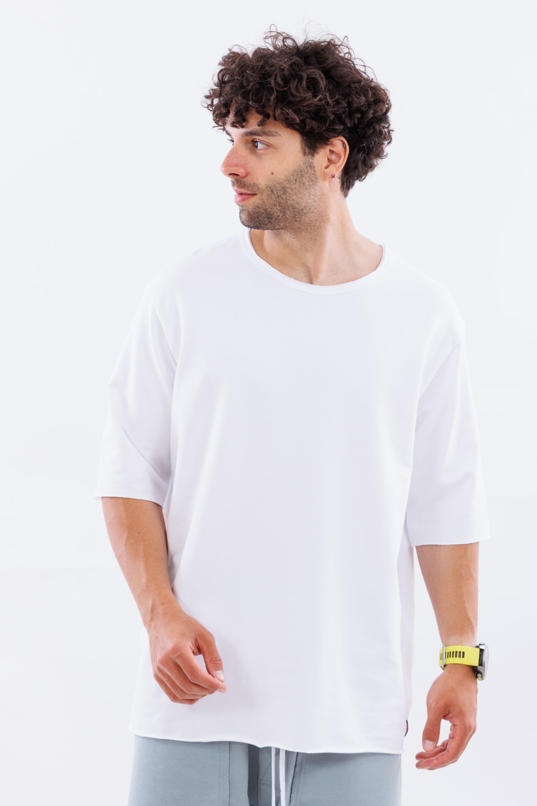 Tricou alb oversize PURE CUT Tricou alb oversize PURE CUT