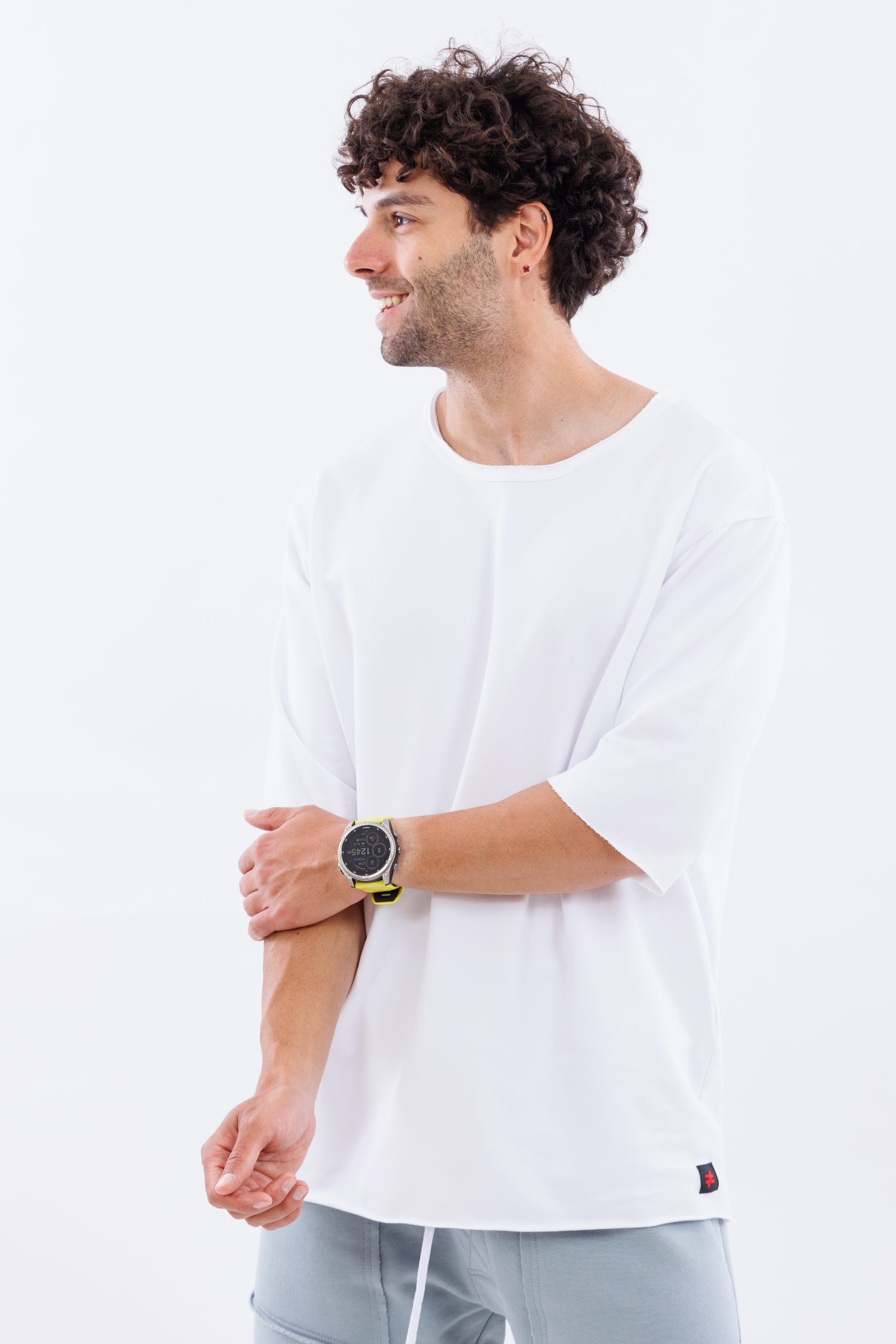 Tricou alb oversize PURE CUT Tricou alb oversize PURE CUT