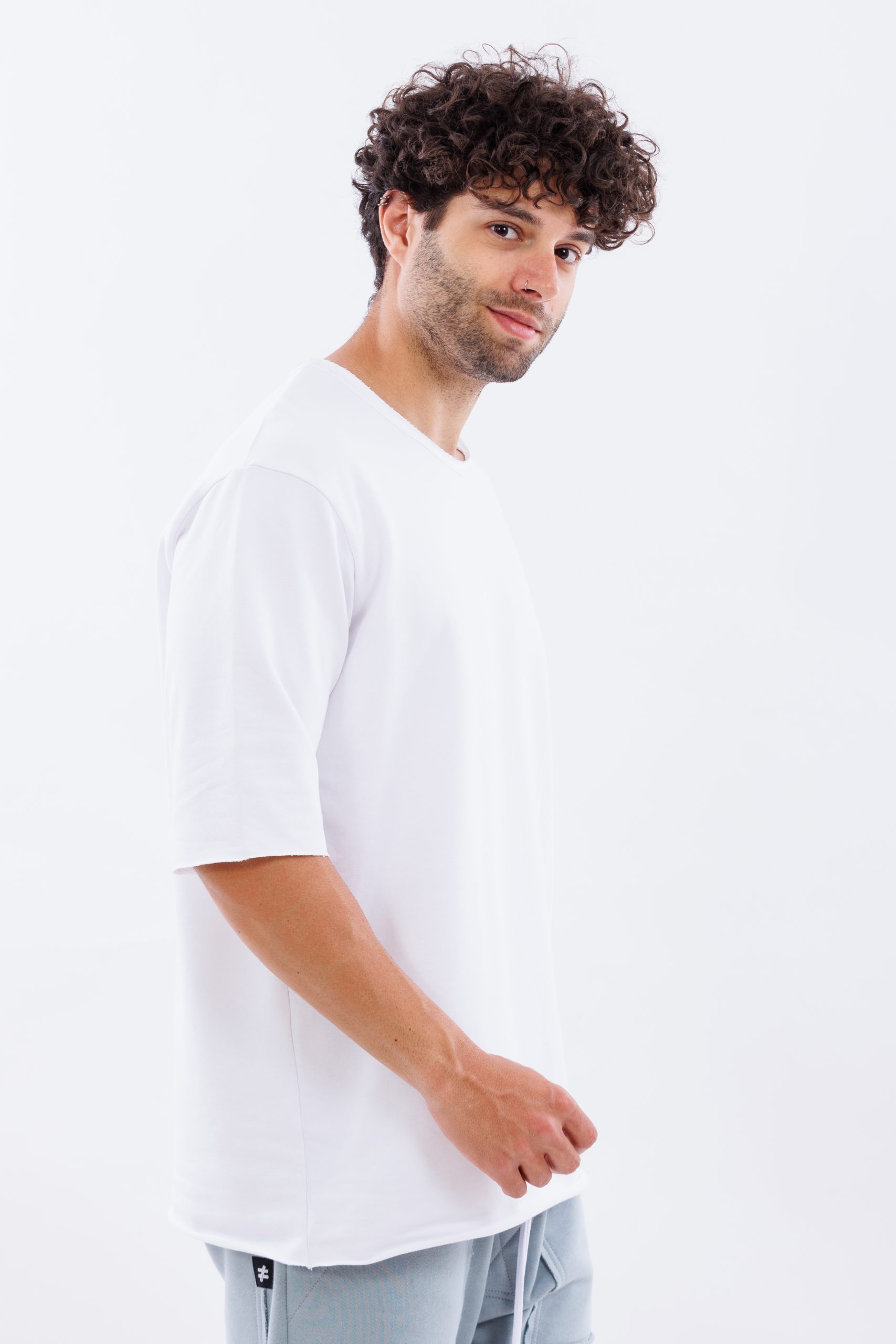 Tricou alb oversize PURE CUT Tricou alb oversize PURE CUT