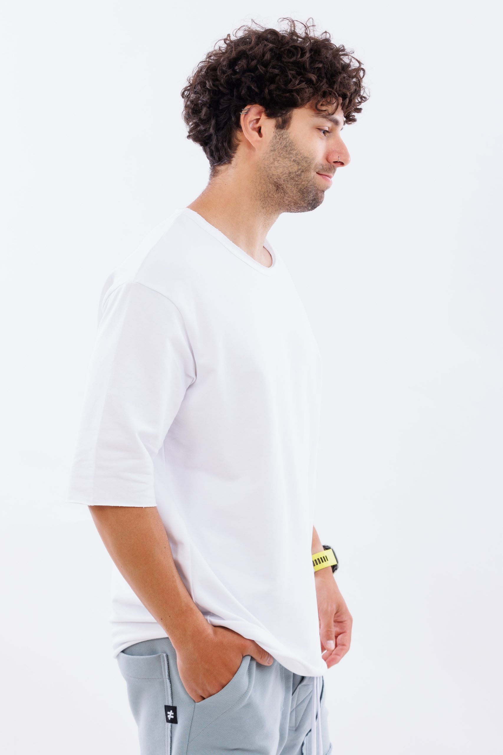 Tricou alb oversize PURE CUT Tricou alb oversize PURE CUT