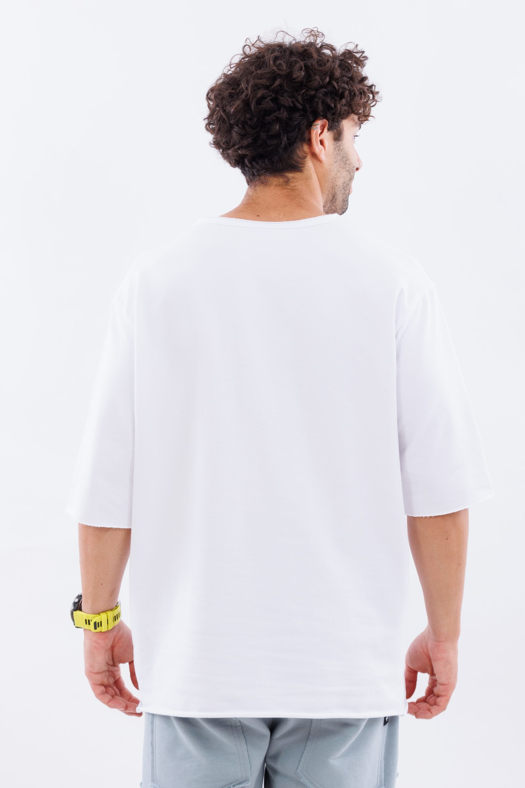 Tricou alb oversize PURE CUT Tricou alb oversize PURE CUT