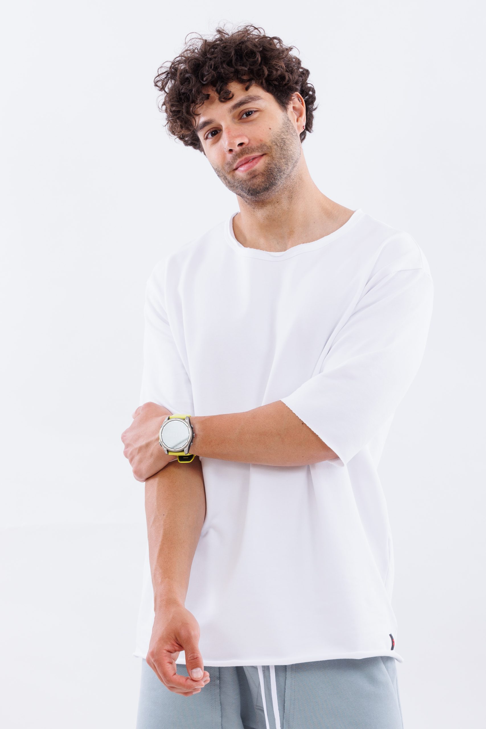 Tricou alb oversize PURE CUT Tricou alb oversize PURE CUT