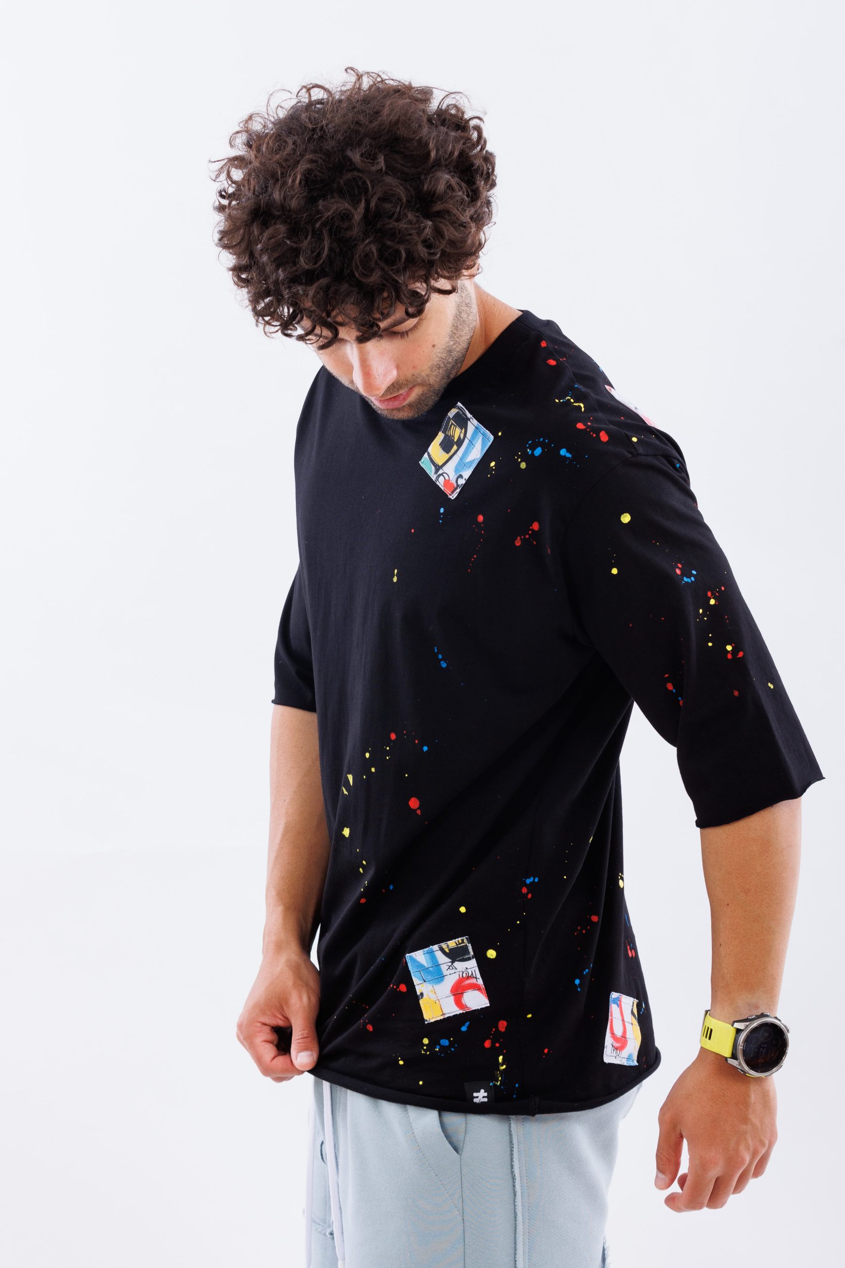 Tricou negru lejer Handcrafted Canvas Tricou negru lejer Handcrafted Canvas