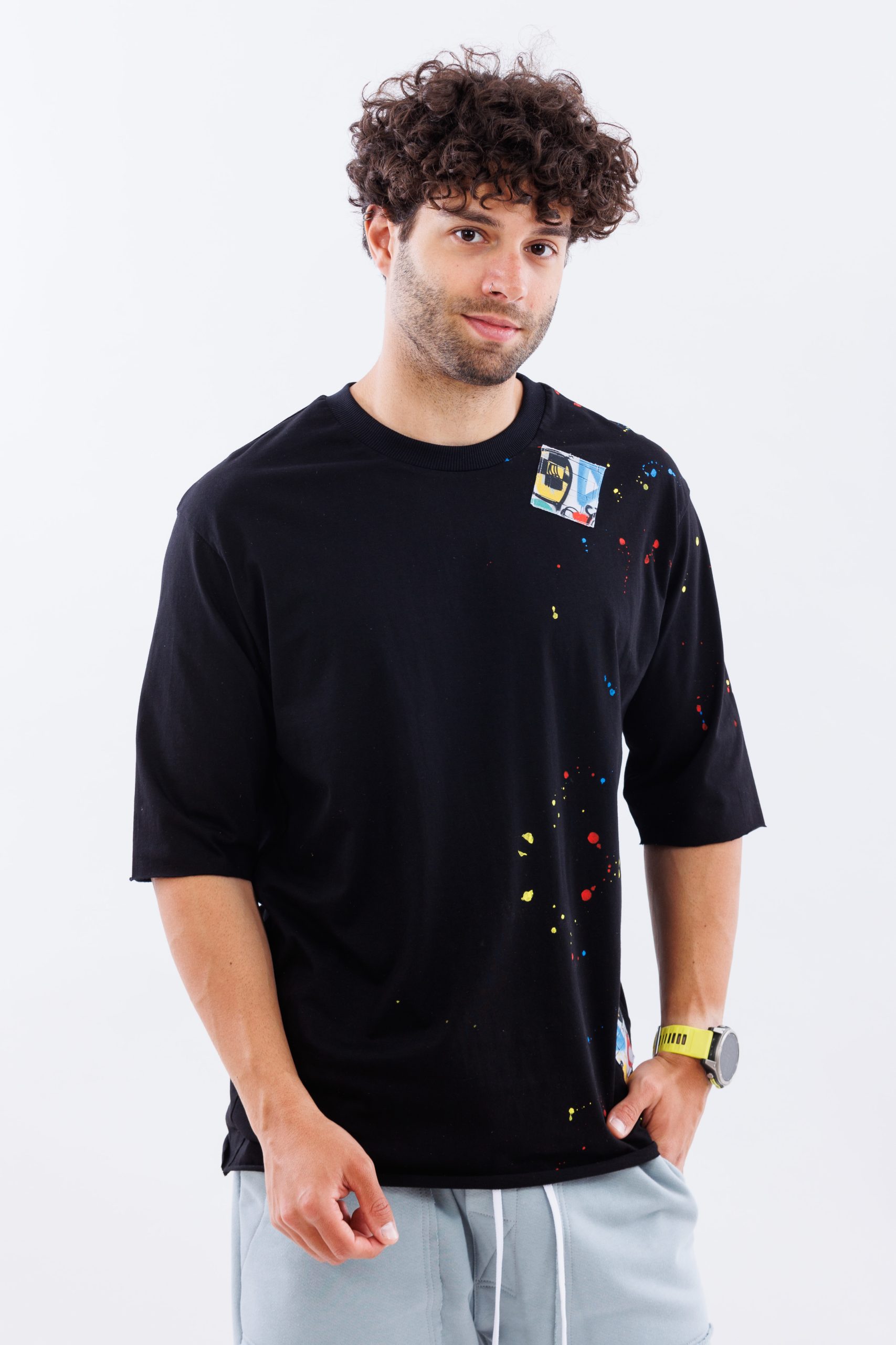 Tricou negru lejer Handcrafted Canvas Tricou negru lejer Handcrafted Canvas