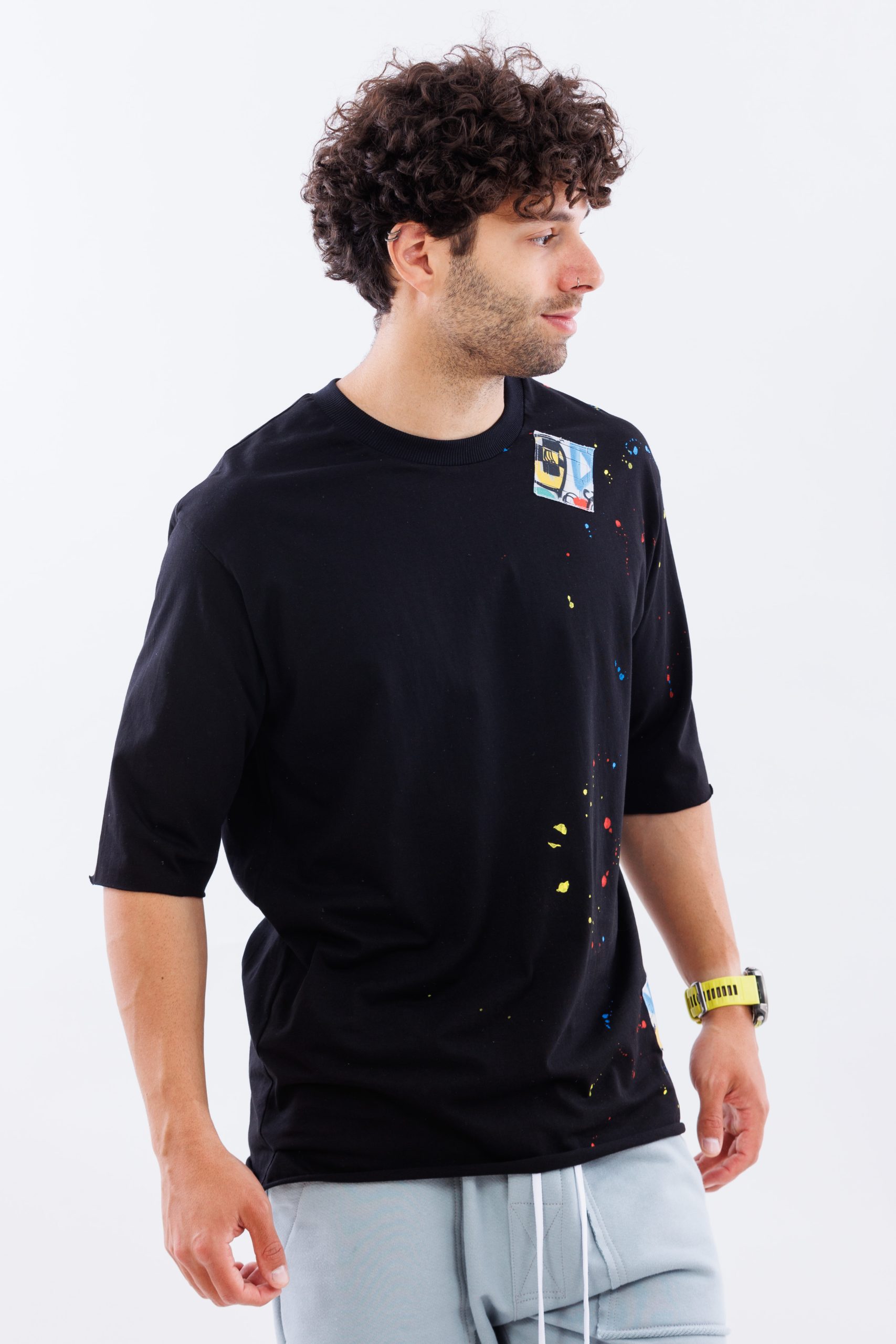 Tricou negru lejer Handcrafted Canvas Tricou negru lejer Handcrafted Canvas