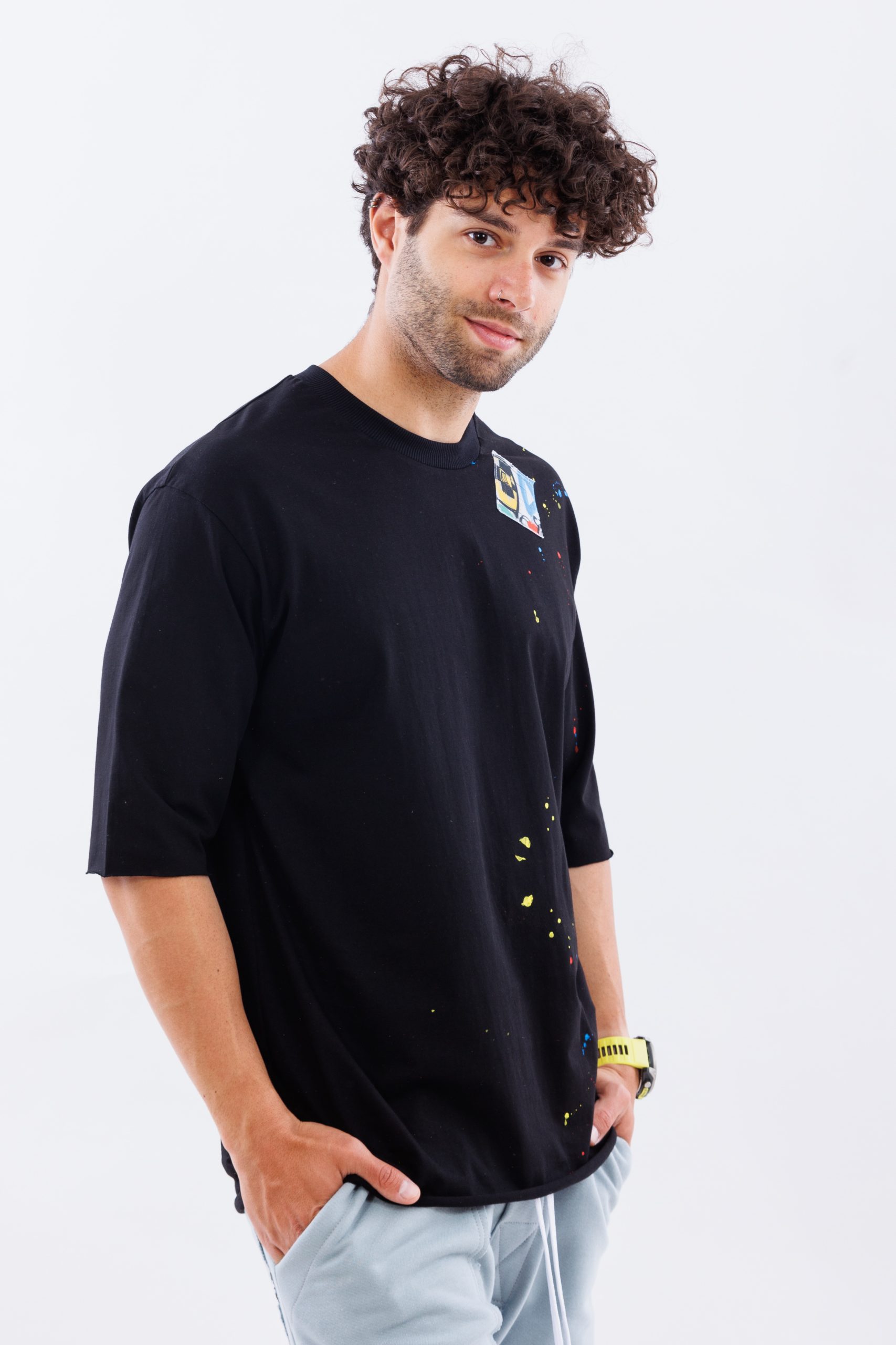 Tricou negru lejer Handcrafted Canvas Tricou negru lejer Handcrafted Canvas