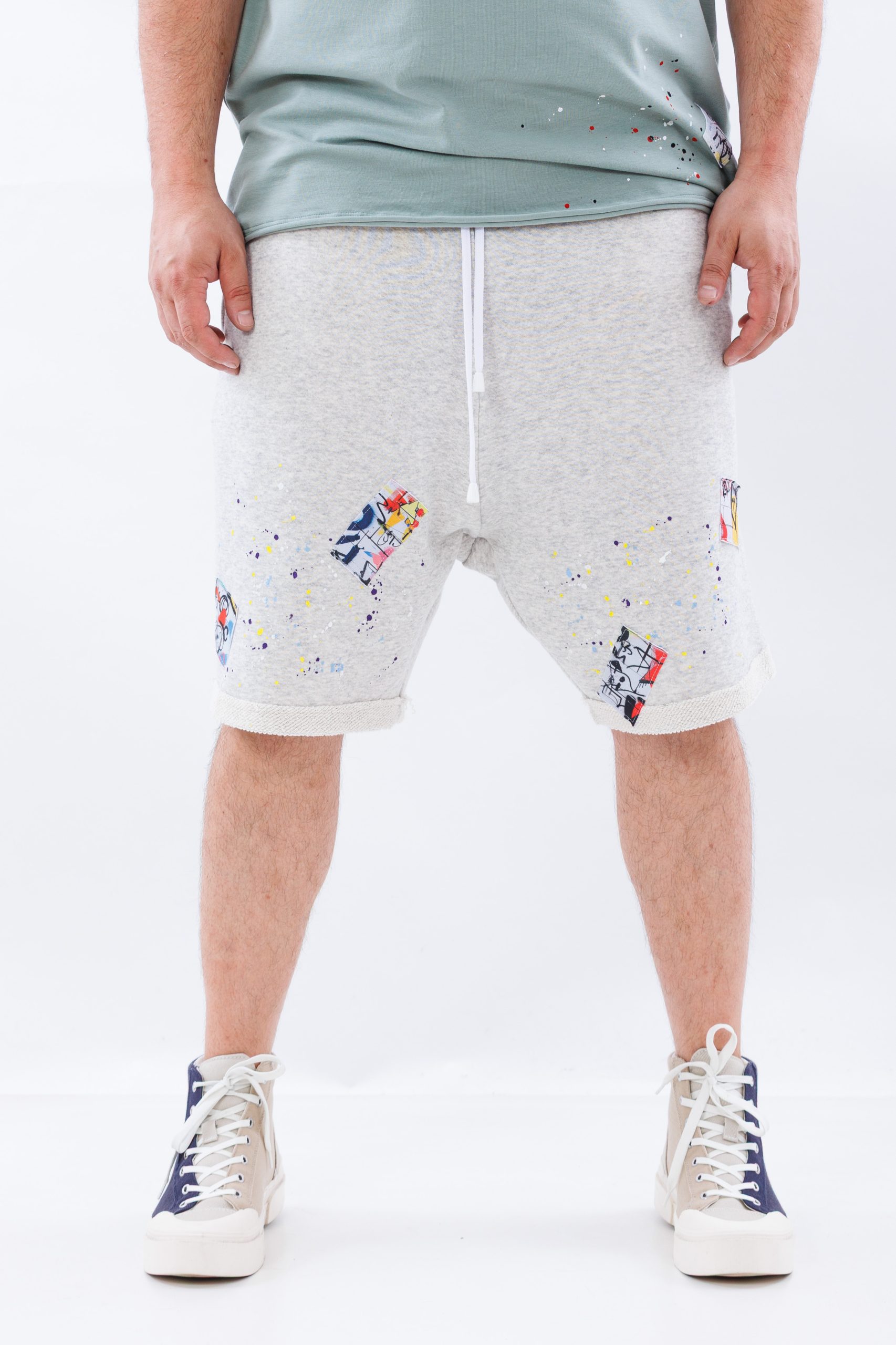 Pantaloni scurti Grey Spray Patch Pantaloni scurti Grey Spray Patch