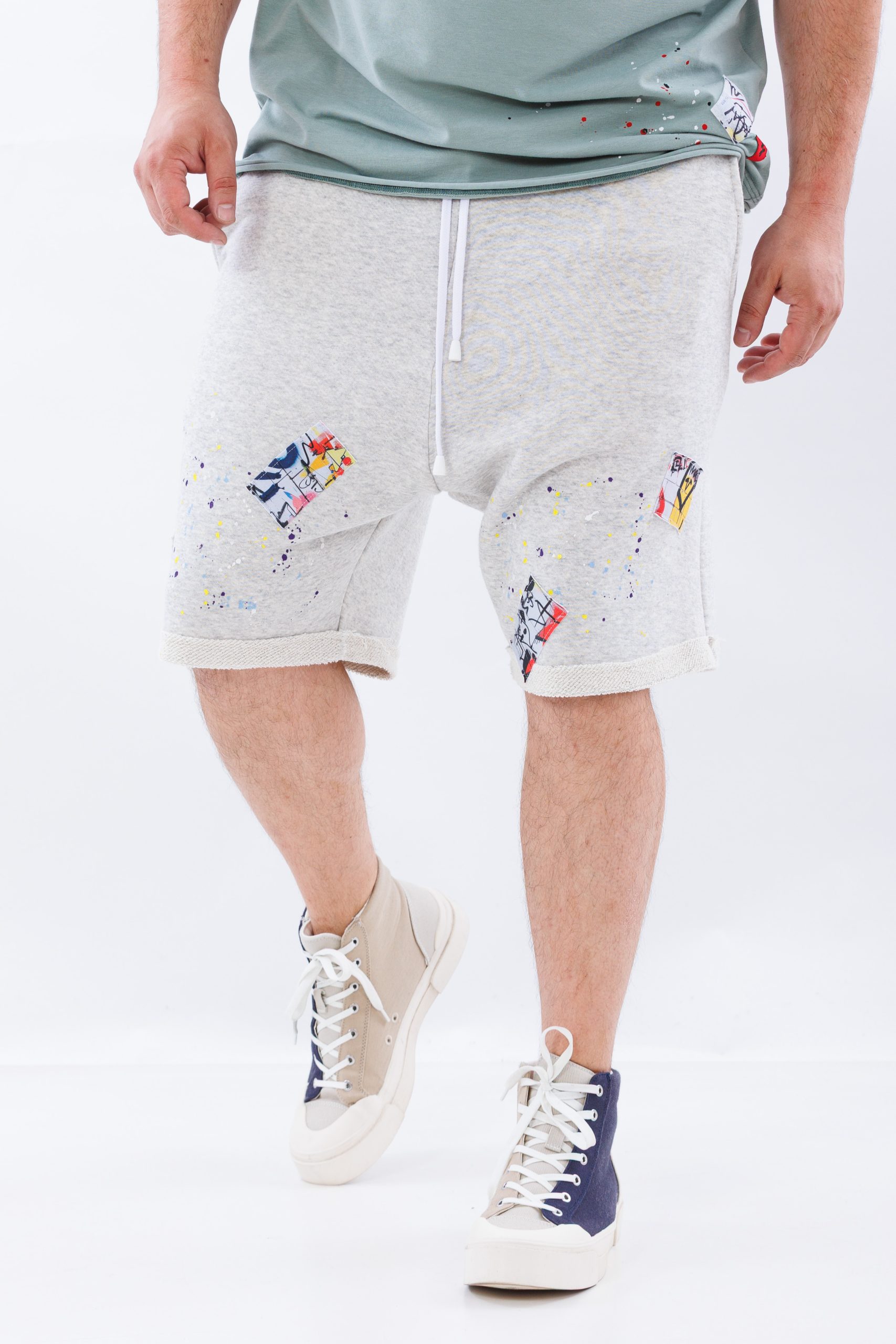 Pantaloni scurti Grey Spray Patch