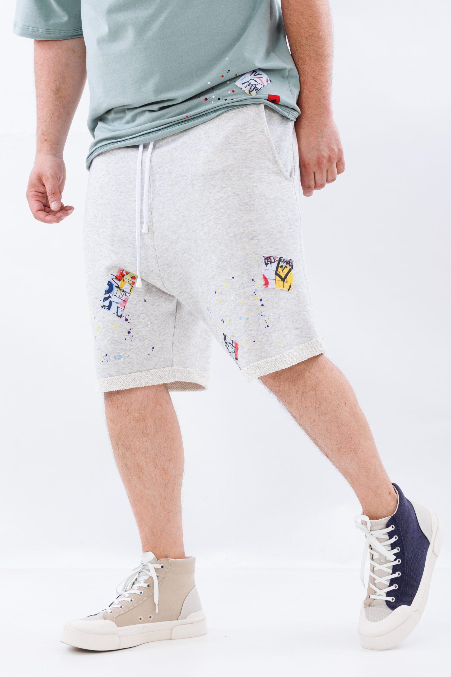 Pantaloni scurti Grey Spray Patch Pantaloni scurti Grey Spray Patch