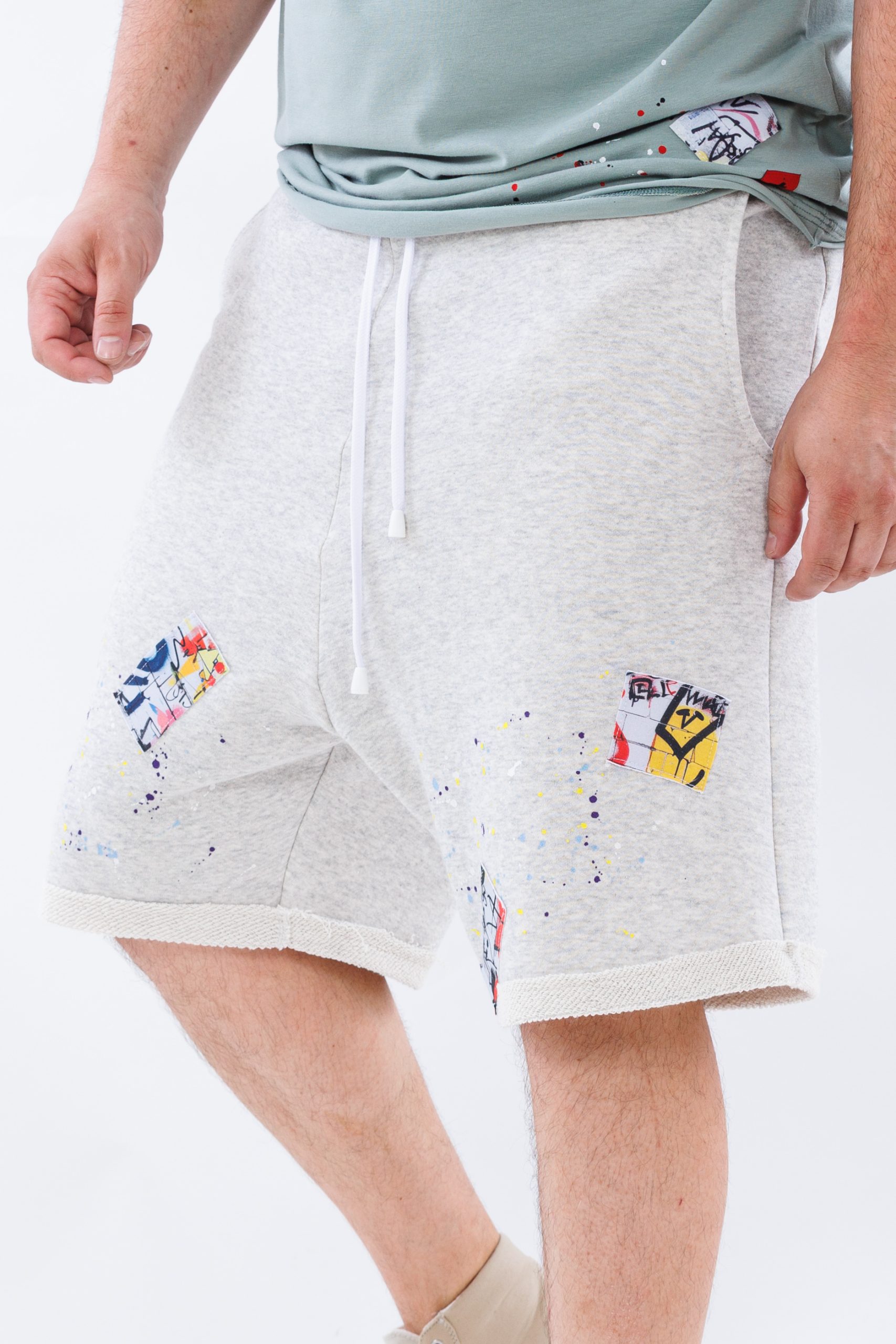 Pantaloni scurti Grey Spray Patch Pantaloni scurti Grey Spray Patch
