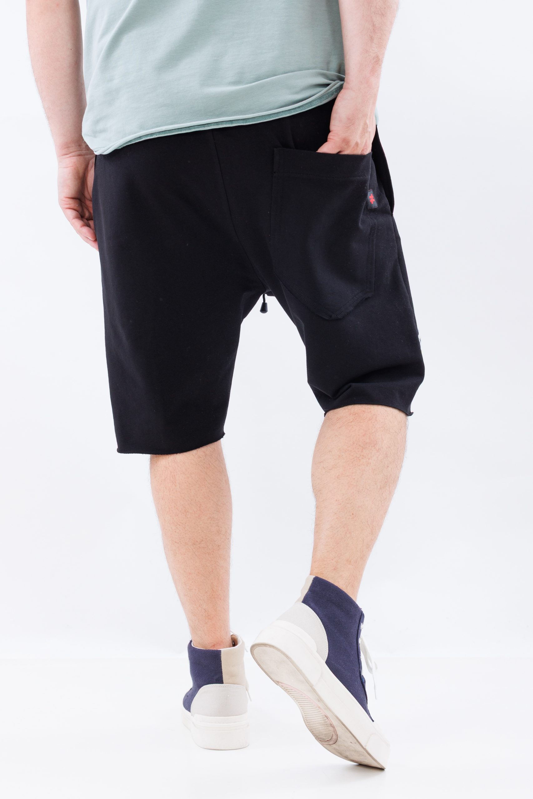Pantaloni scurti din bumbac Brushstroke Black Pantaloni scurti din bumbac Brushstroke Black