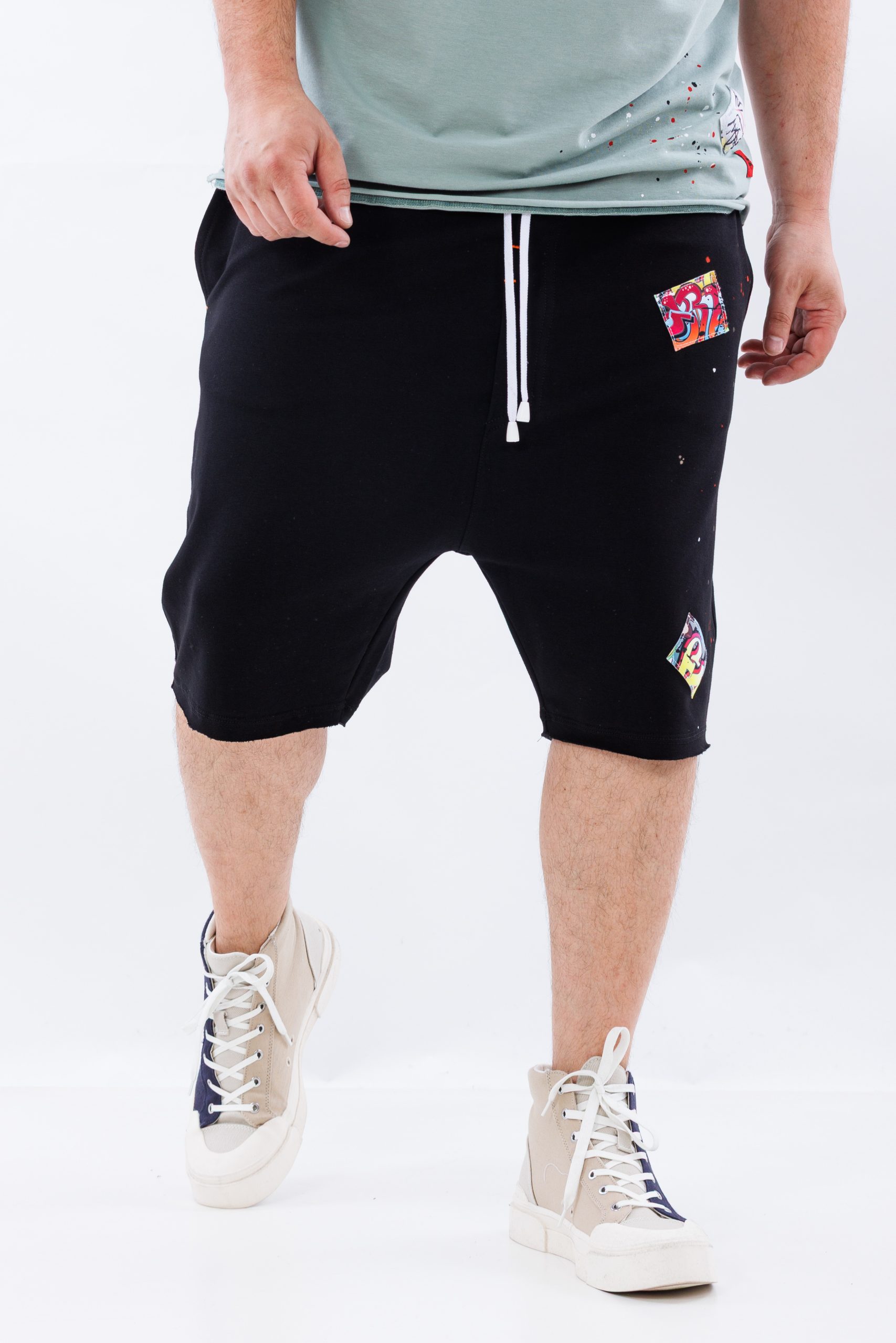 Pantaloni scurti negri Edgecraft Cotton
