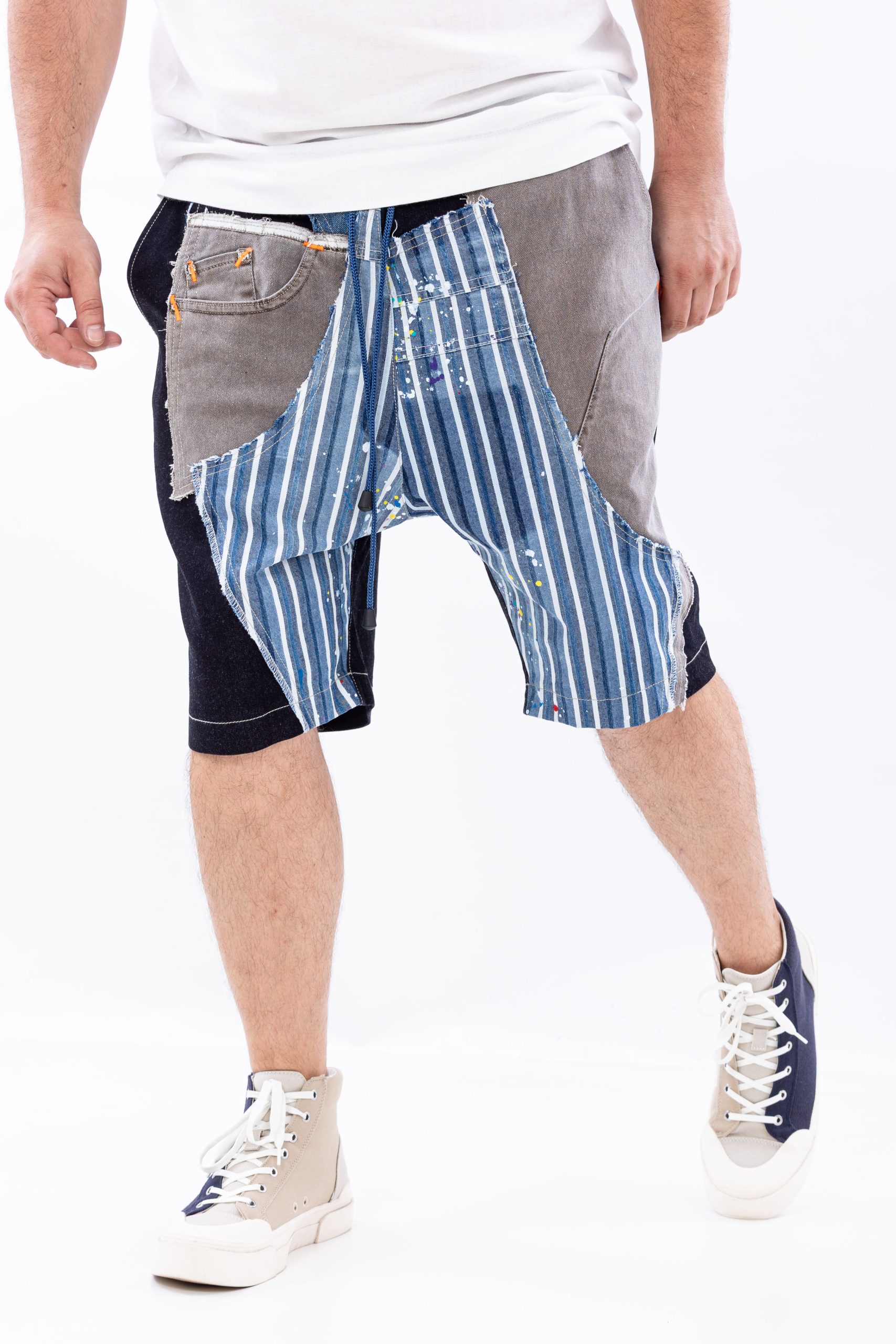 Blugi scurti denim Contrast cut