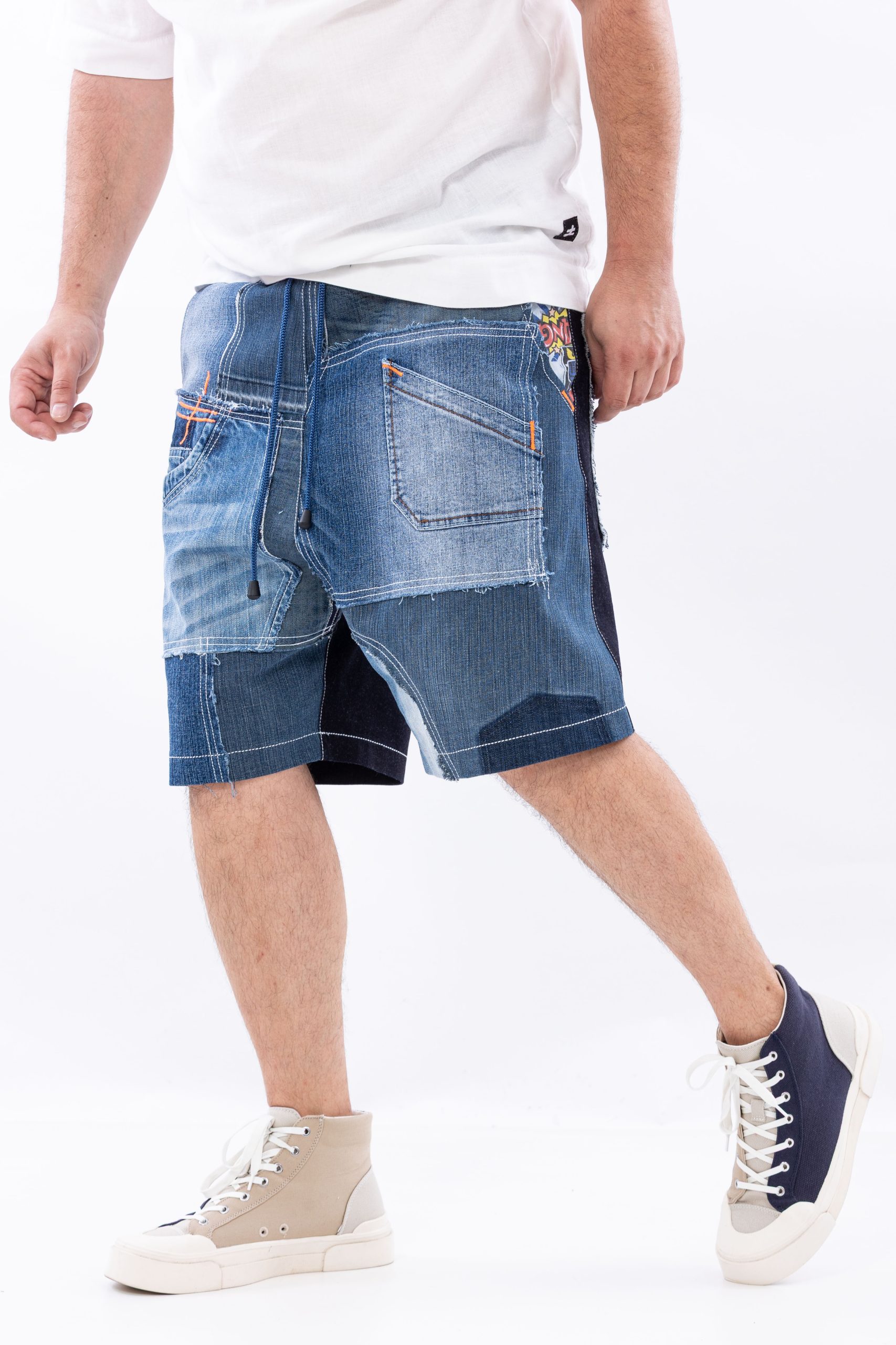 Blugi scurti din denim dual drip Blugi scurti din denim dual drip