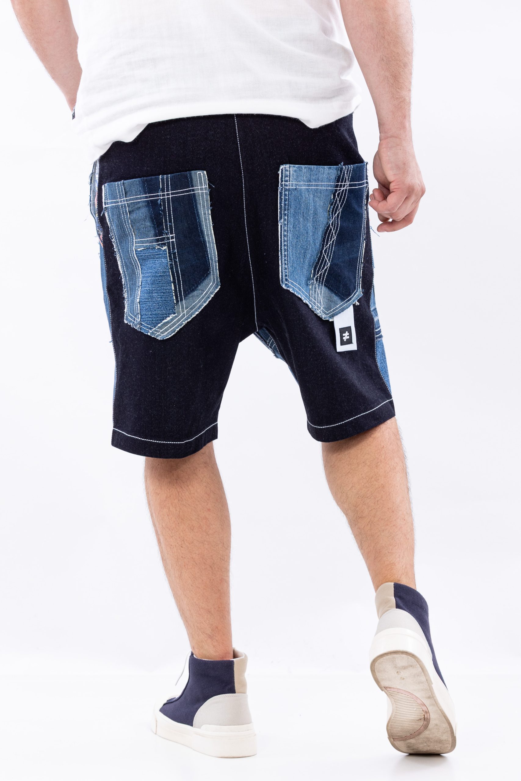 Blugi scurti din denim dual drip Blugi scurti din denim dual drip