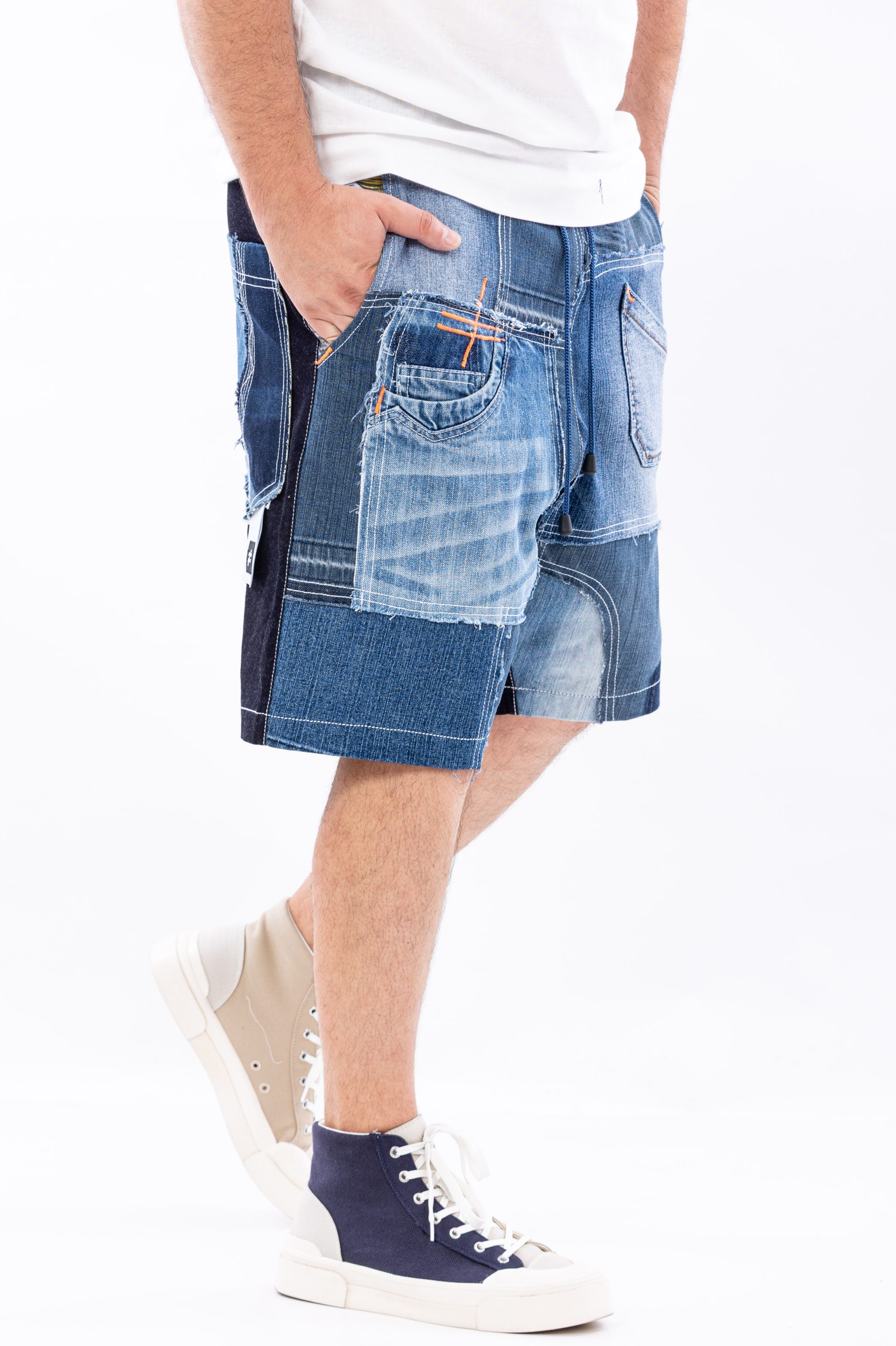 Blugi scurti din denim dual drip Blugi scurti din denim dual drip