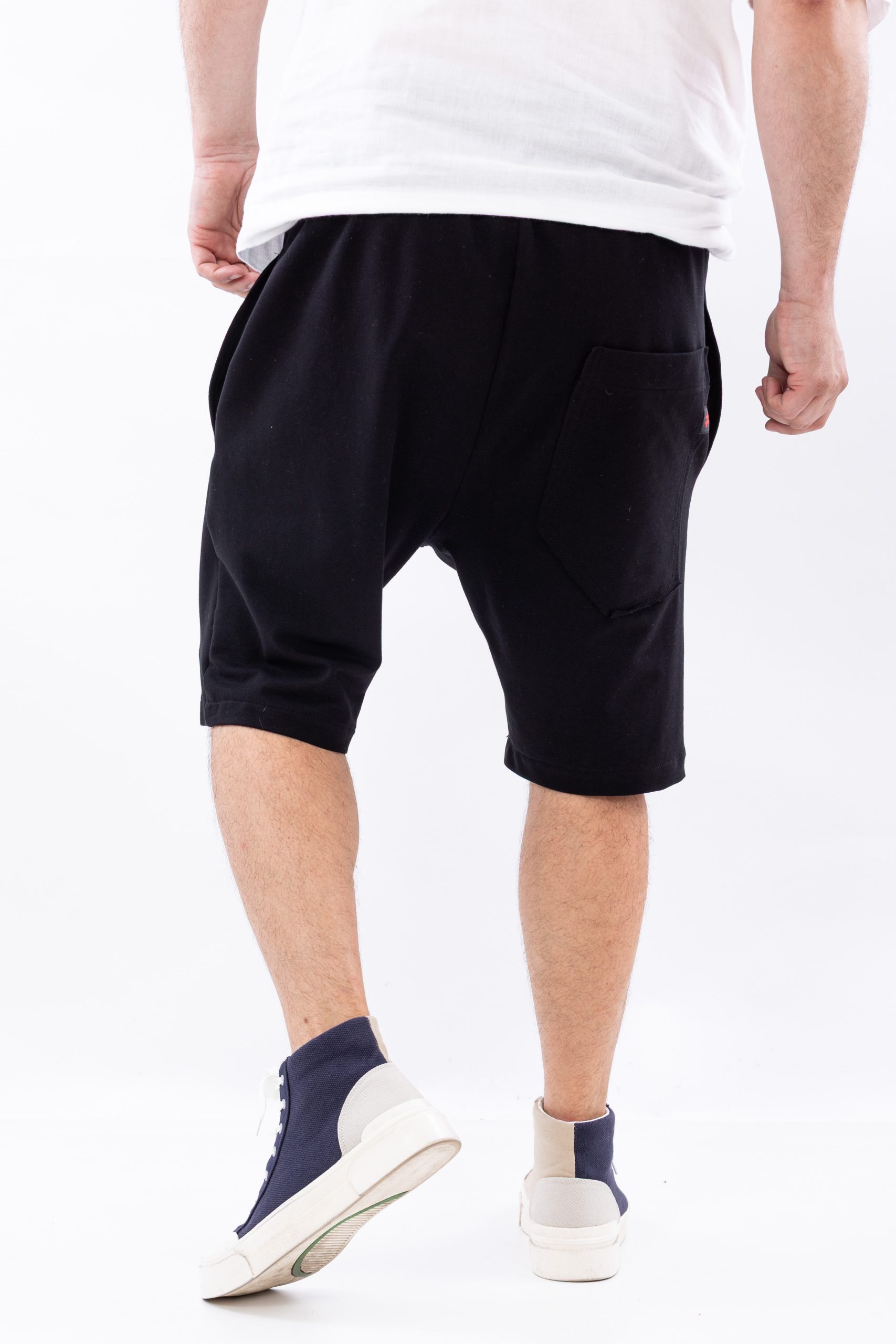 Pantaloni scurti din bumbac offcut black Pantaloni scurti din bumbac offcut black