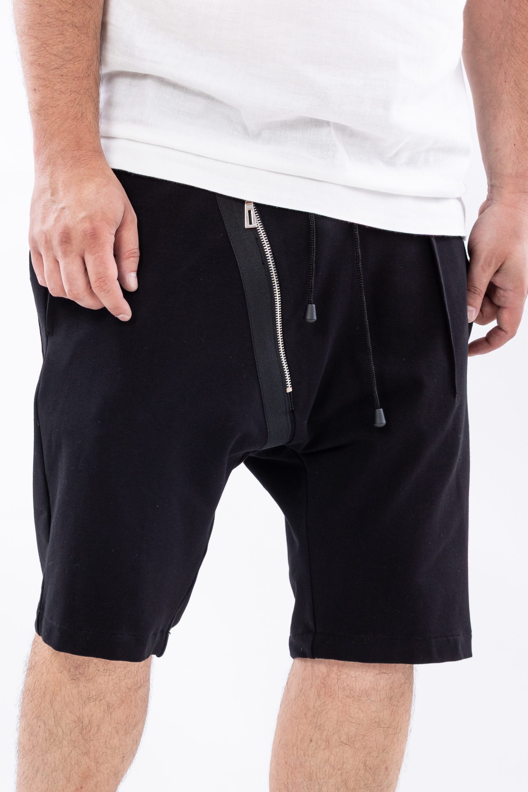 Pantaloni scurti din bumbac offcut black Pantaloni scurti din bumbac offcut black