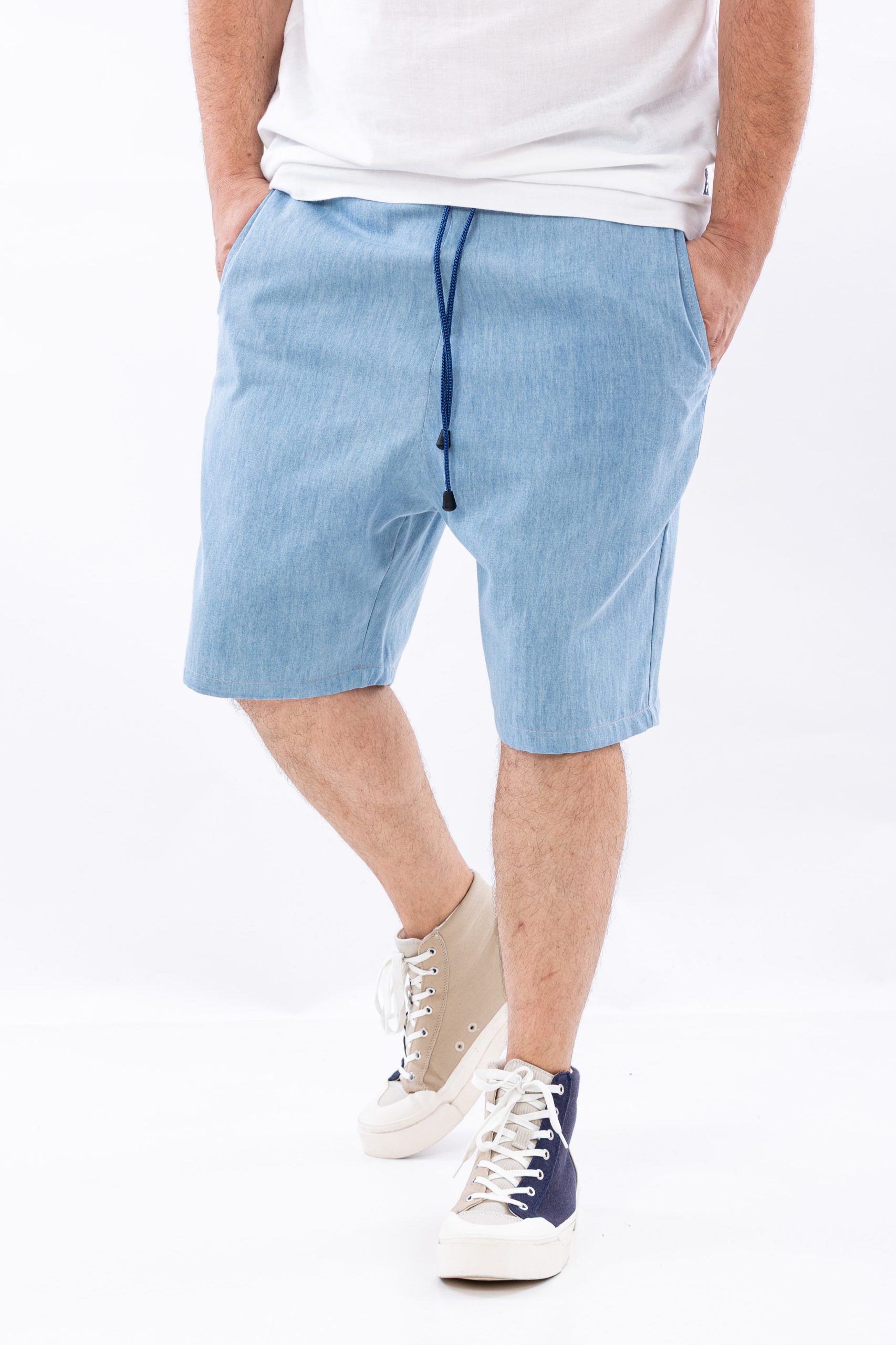 Pantaloni scurti blue soft denim