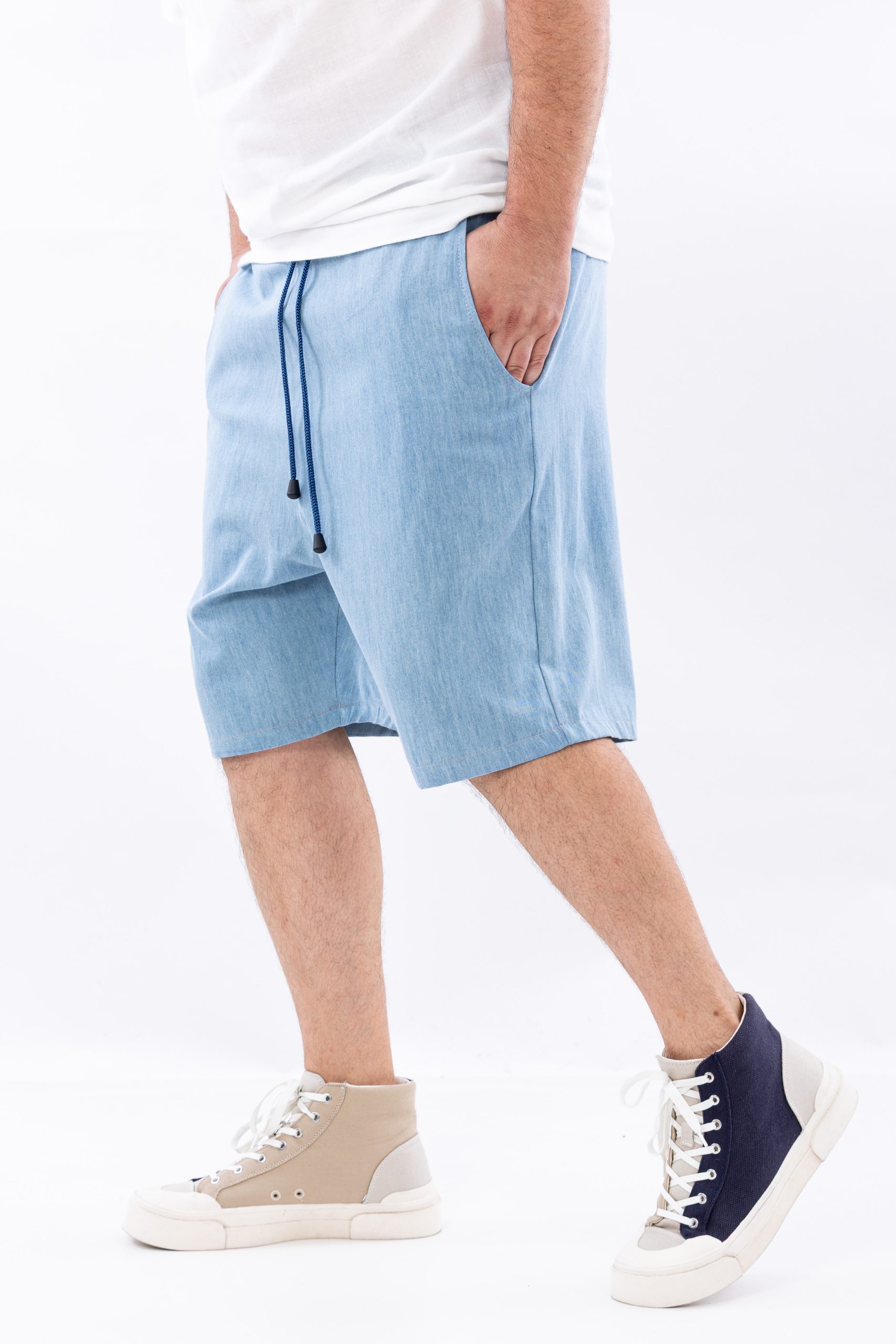Pantaloni scurti blue soft denim Pantaloni scurti blue soft denim