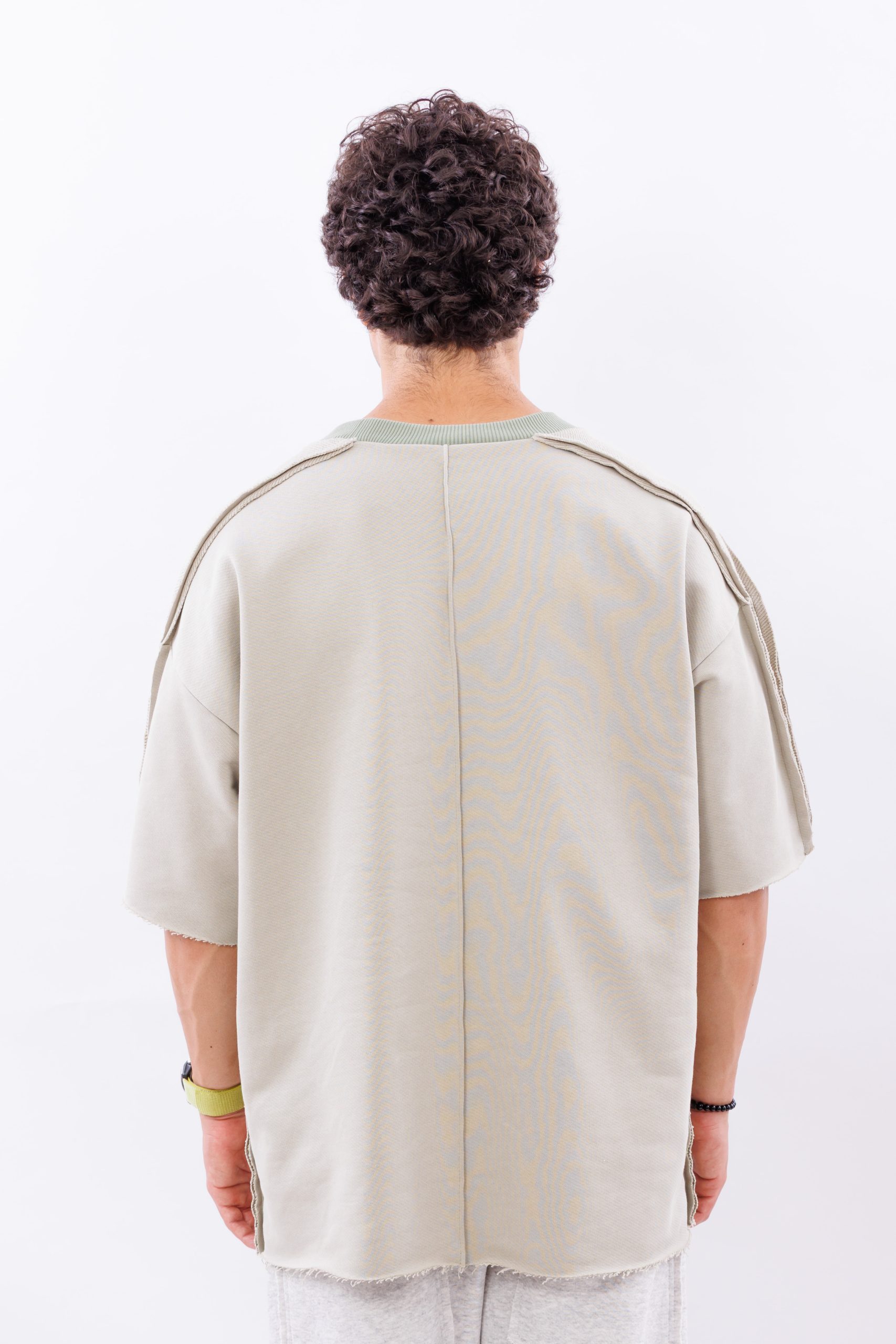Tricou din bumbac sage drop cut Tricou din bumbac sage drop cut