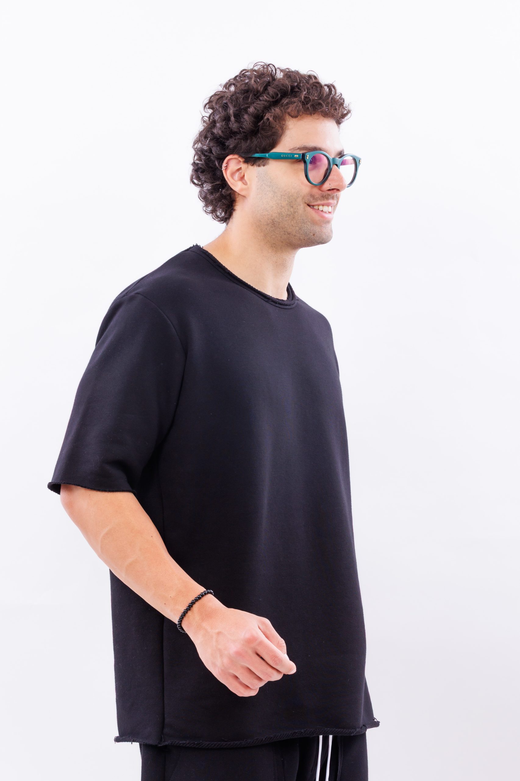 Tricou din bumbac side zipp oversize Tricou din bumbac side zipp oversize