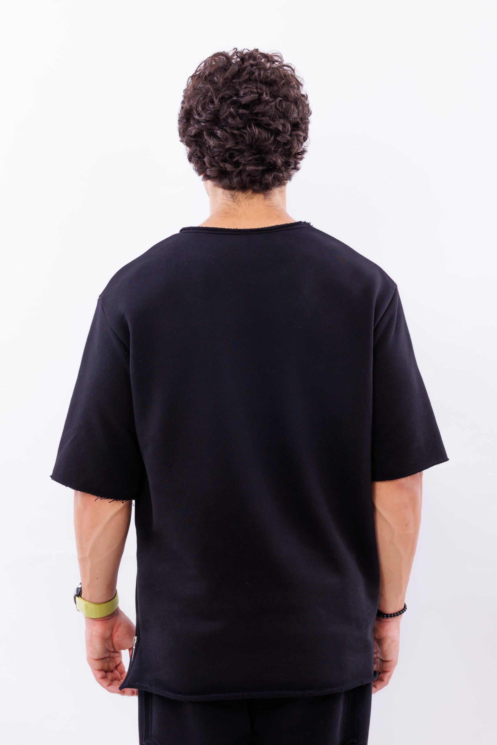 Tricou din bumbac side zipp oversize Tricou din bumbac side zipp oversize