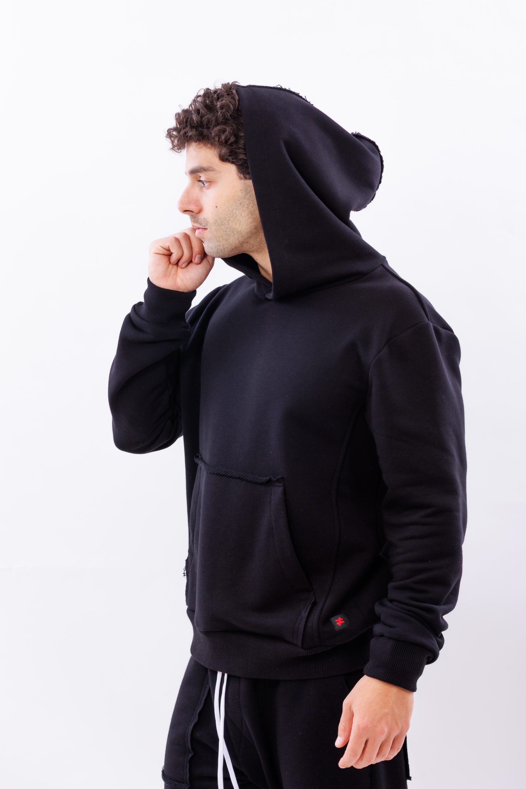 Hanorac oversize essential black hoodie Hanorac oversize essential black hoodie