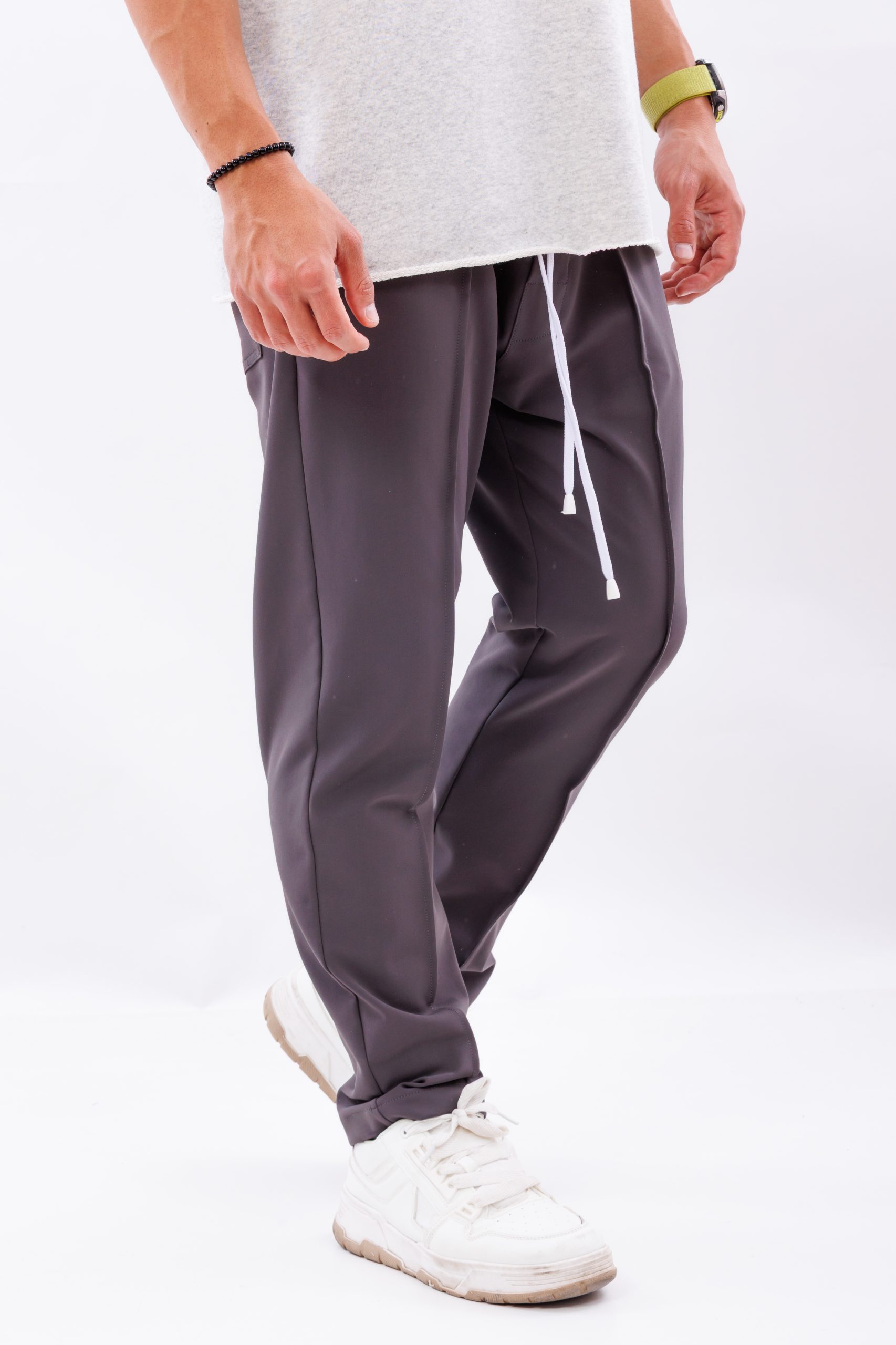 Pantaloni lungi gri simple streetwear Pantaloni lungi gri simple streetwear