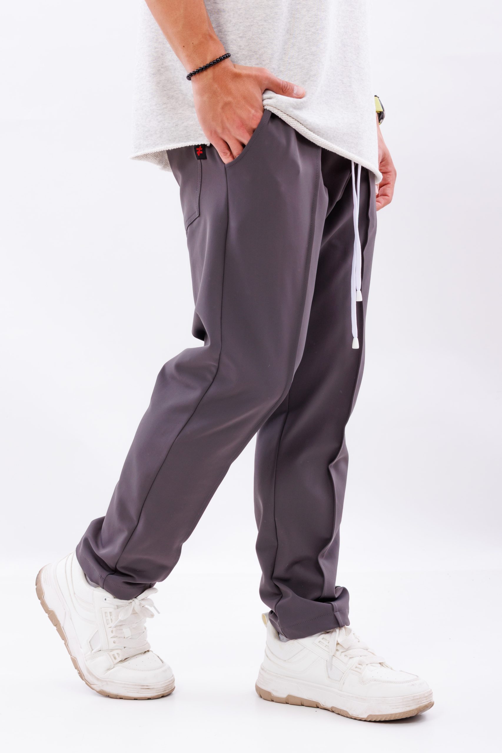 Pantaloni lungi gri simple streetwear Pantaloni lungi gri simple streetwear