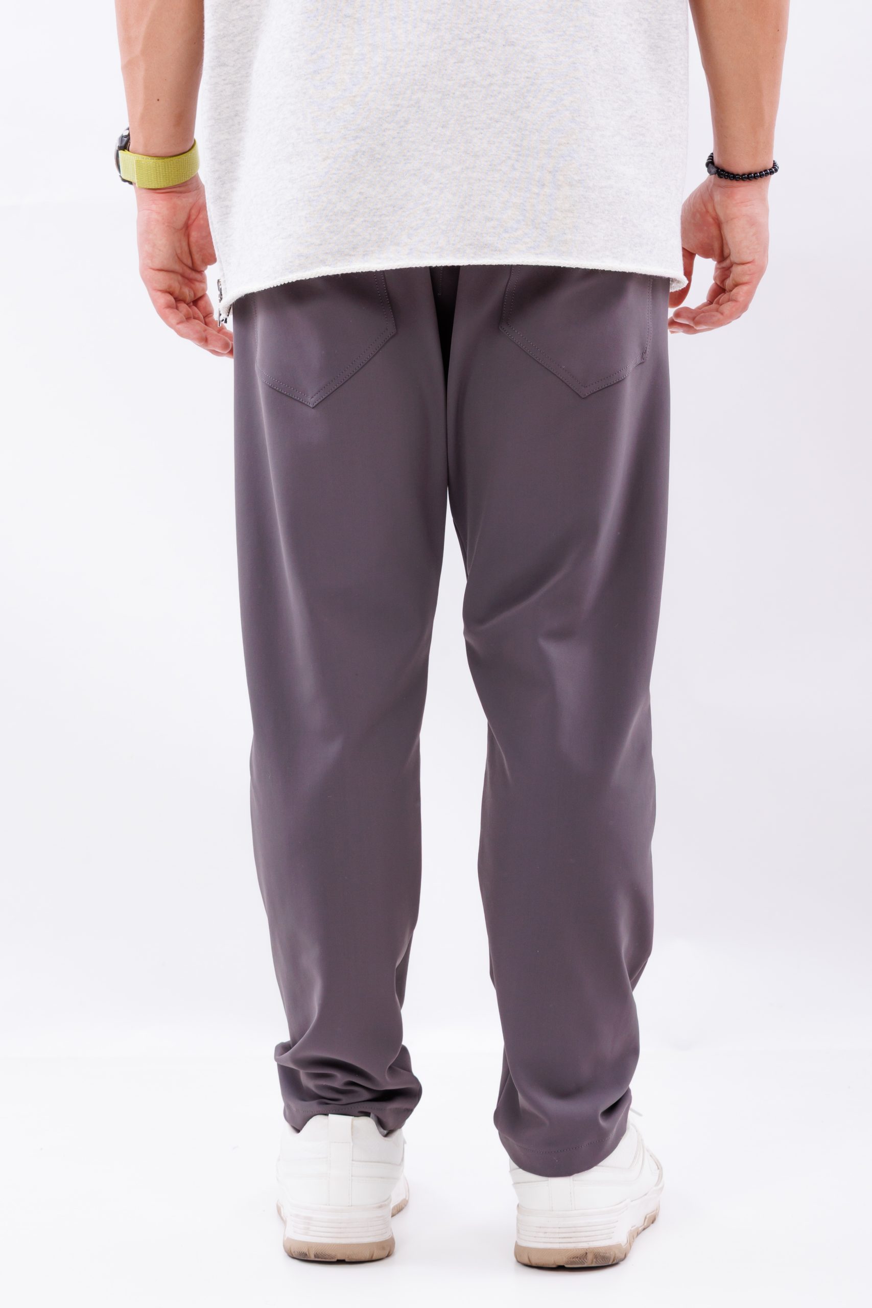 Pantaloni lungi gri simple streetwear Pantaloni lungi gri simple streetwear