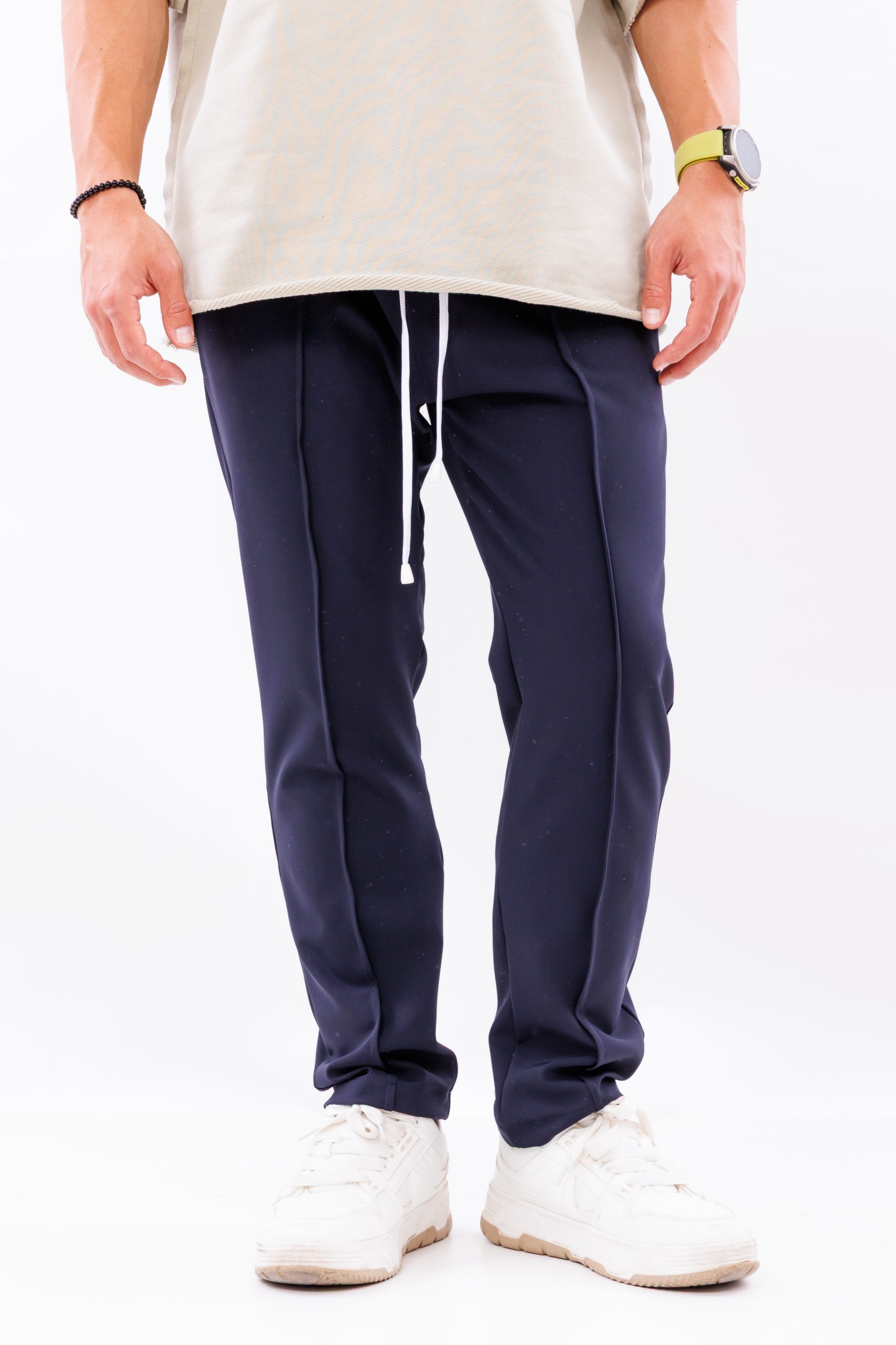 Pantaloni lungi bleumarin relaxed streetwear Pantaloni lungi bleumarin relaxed streetwear